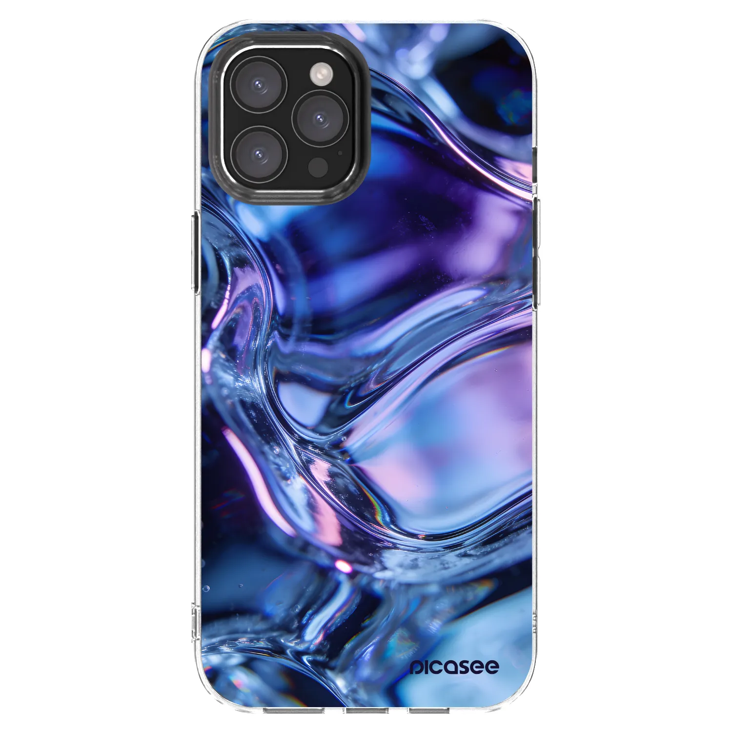 Picasee Apple iPhone 12 Pro Max Hülle - Transparentes Silikon - Iris liquid