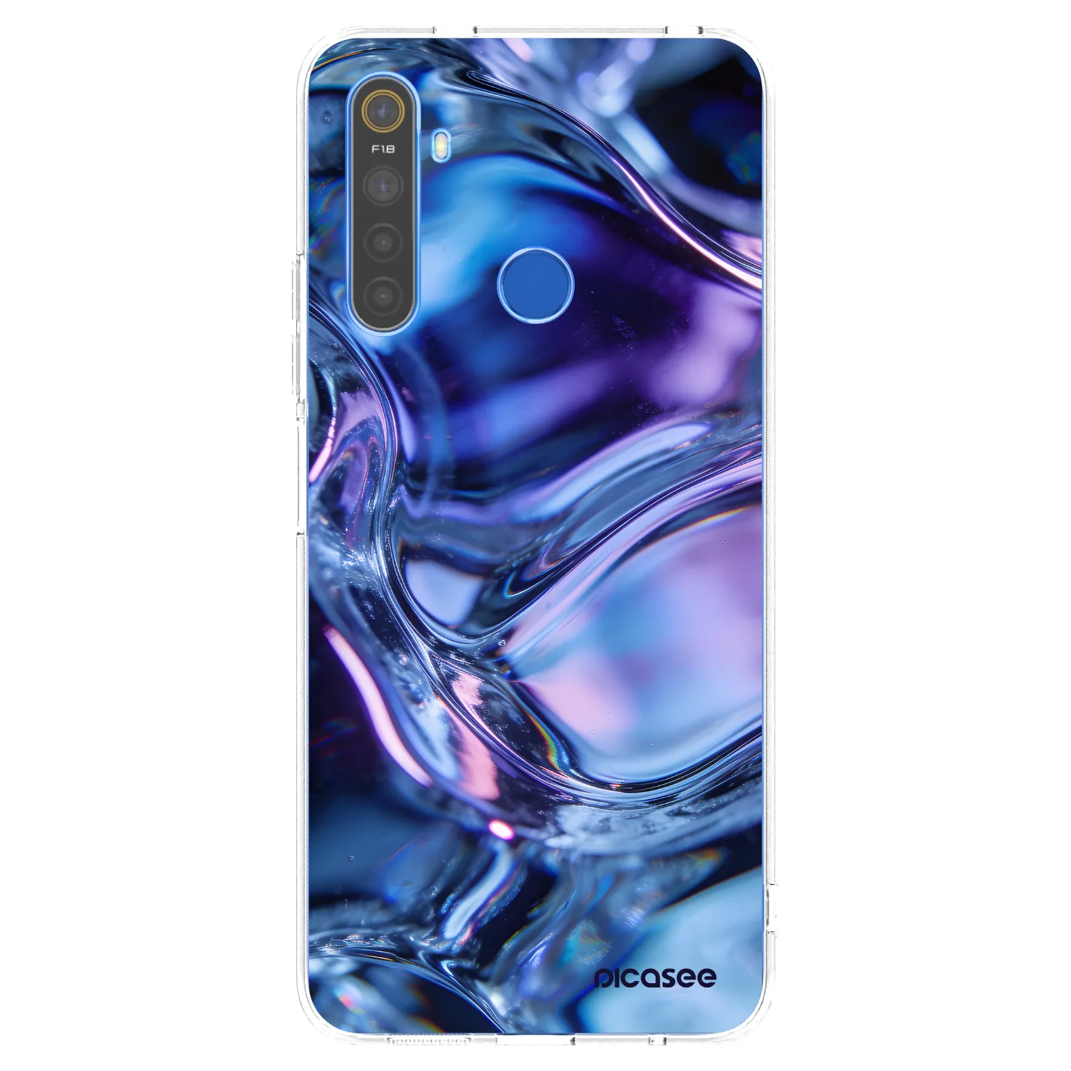 Picasee Realme 5 Hülle - Transparentes Silikon - Iris liquid