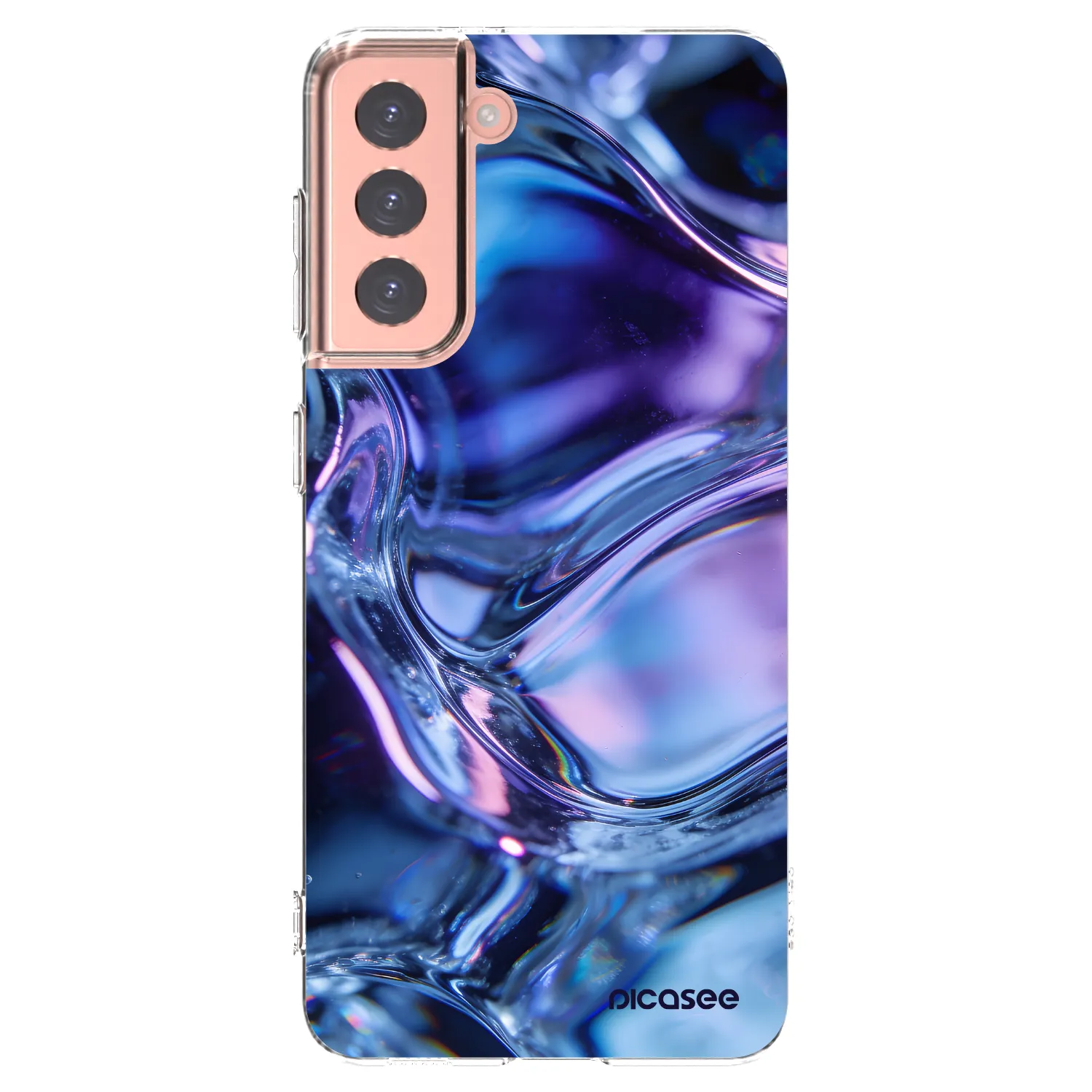 Picasee Samsung Galaxy S21 5G G991B Hülle - Transparentes Silikon - Iris liquid