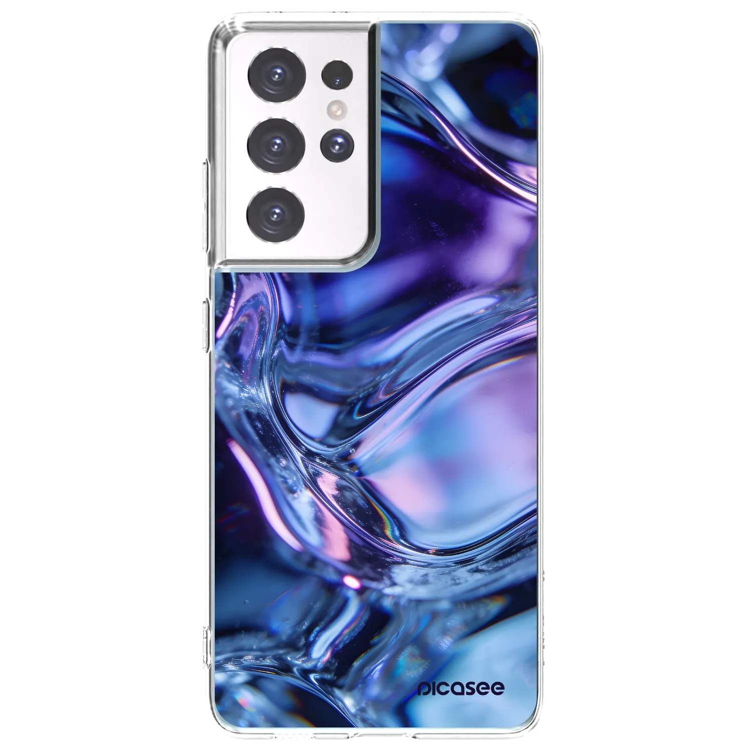 Picasee Samsung Galaxy S21 Ultra 5G G998B Hülle - Transparentes Silikon - Iris liquid