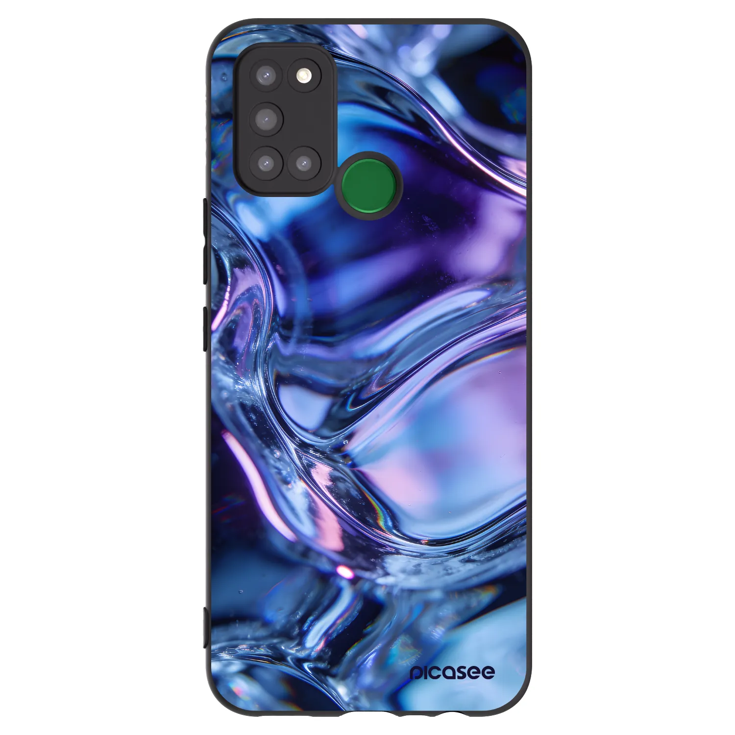 Picasee Realme 7i Hülle - Schwarzes Silikon - Iris liquid