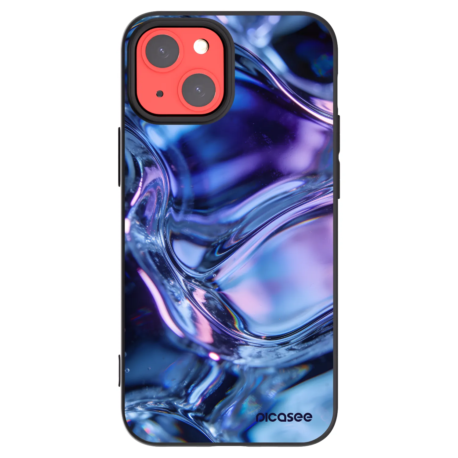 Picasee Apple iPhone 13 mini Hülle - Schwarzes Silikon - Iris liquid