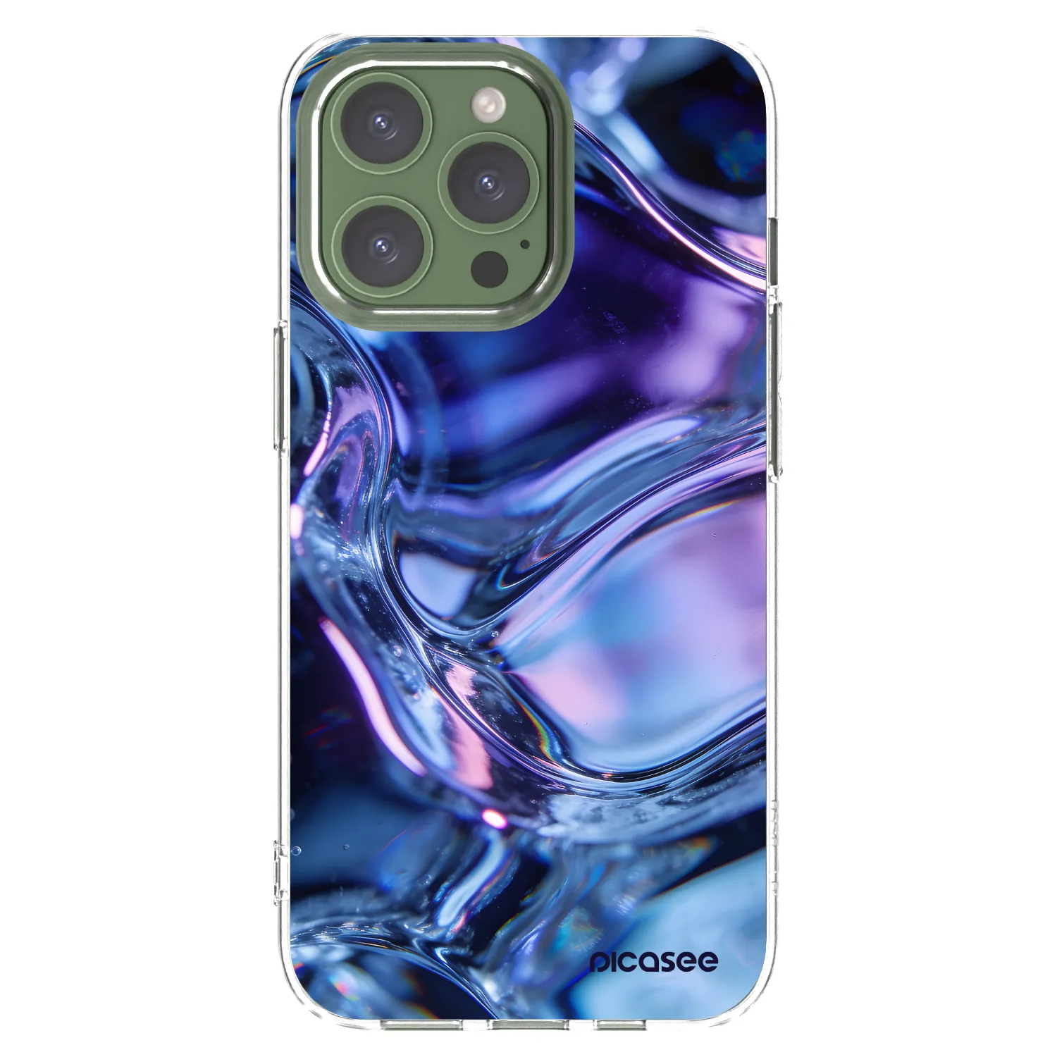 Picasee Apple iPhone 13 Pro Hülle - Transparentes Silikon - Iris liquid