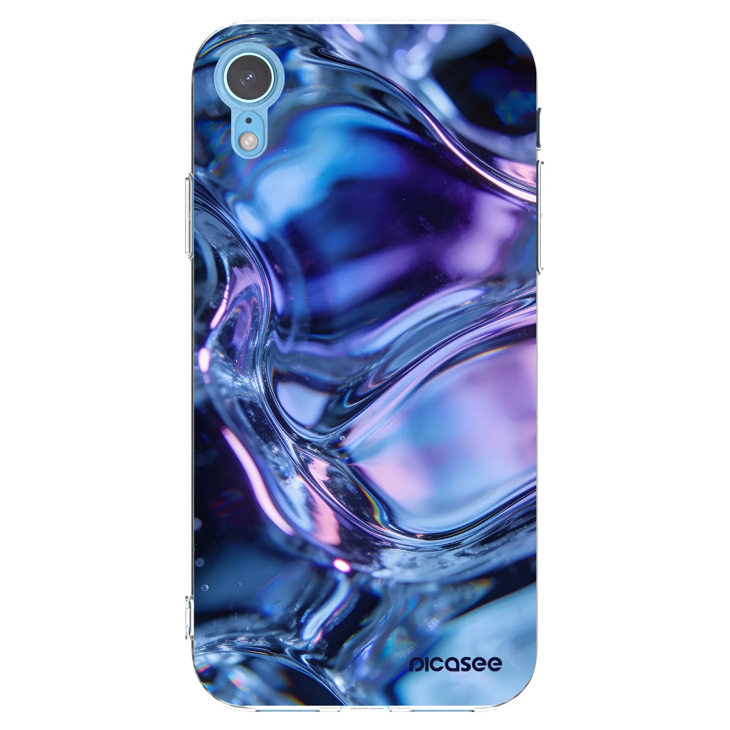 Picasee Apple iPhone XR Hülle - Transparentes Silikon - Iris liquid