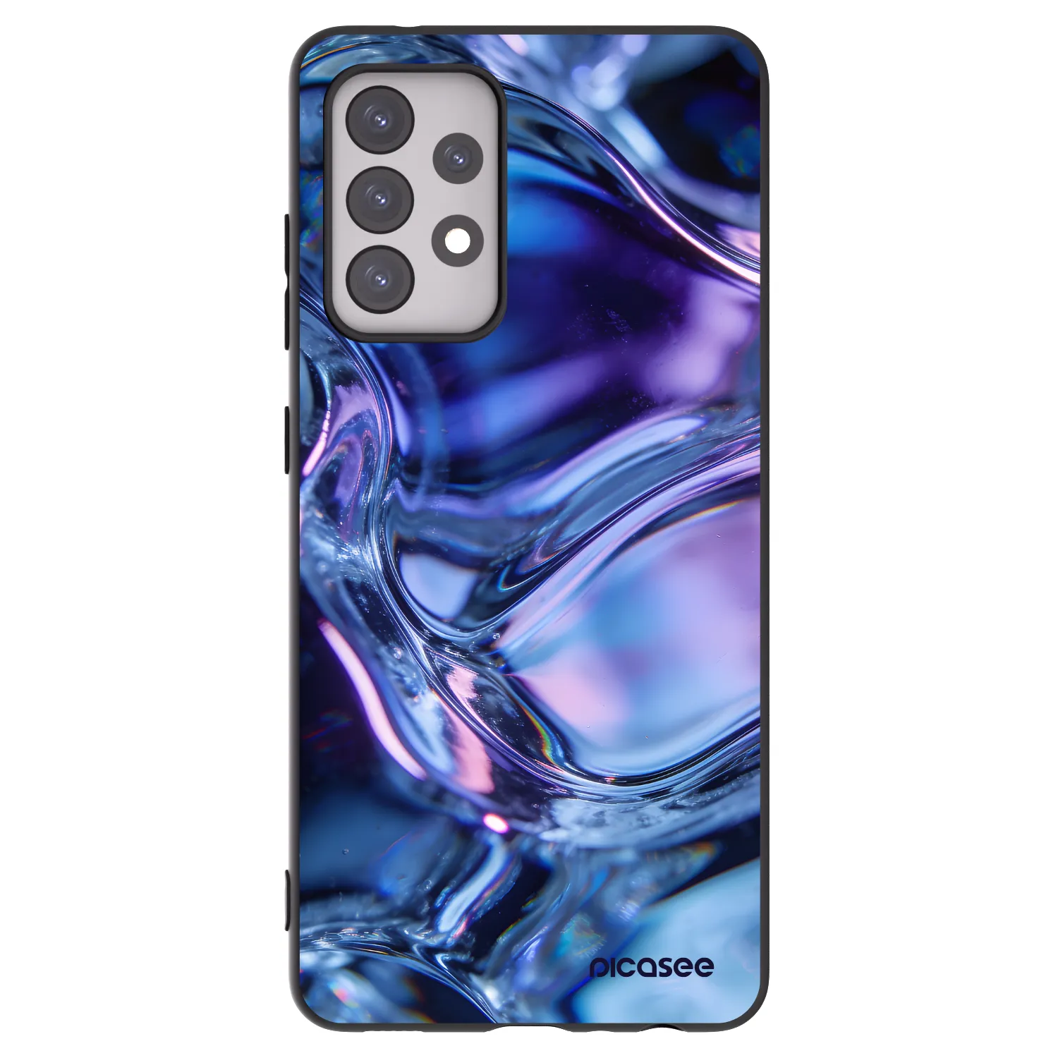 Picasee Samsung Galaxy A52s 5G A528B Hülle - Schwarzes Silikon - Iris liquid