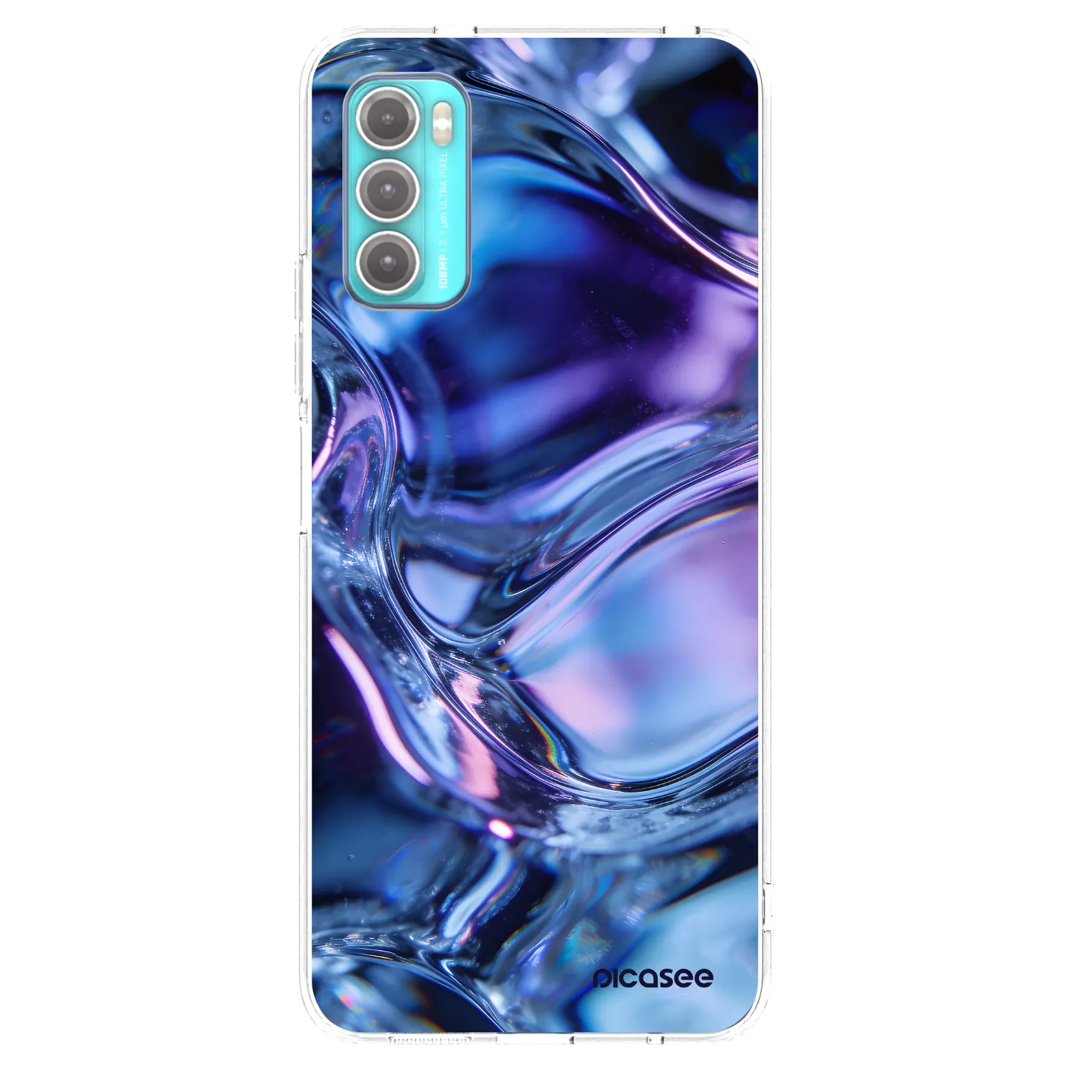 Picasee Motorola Moto G60 Hülle - Transparentes Silikon - Iris liquid