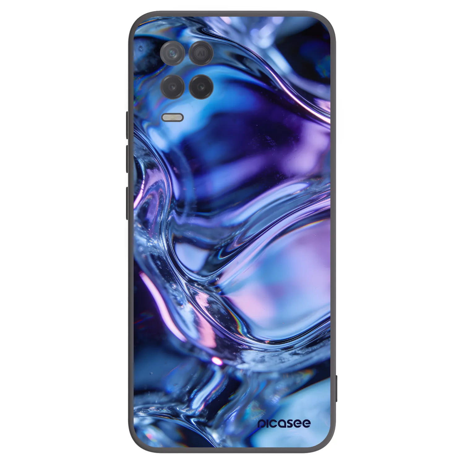 Picasee Realme 8 5G Hülle - Schwarzes Silikon - Iris liquid