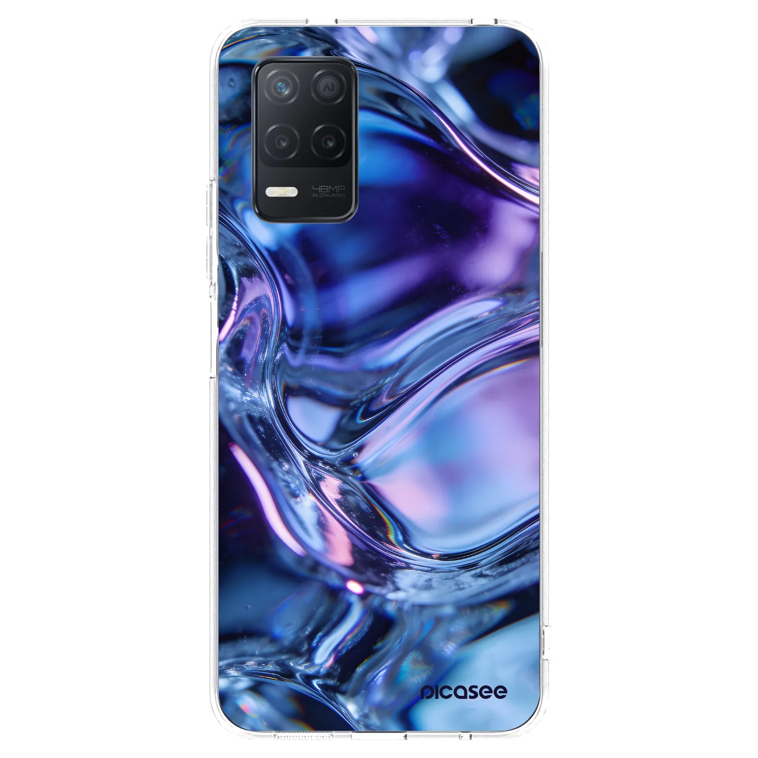 Picasee Realme 8 5G Hülle - Transparentes Silikon - Iris liquid