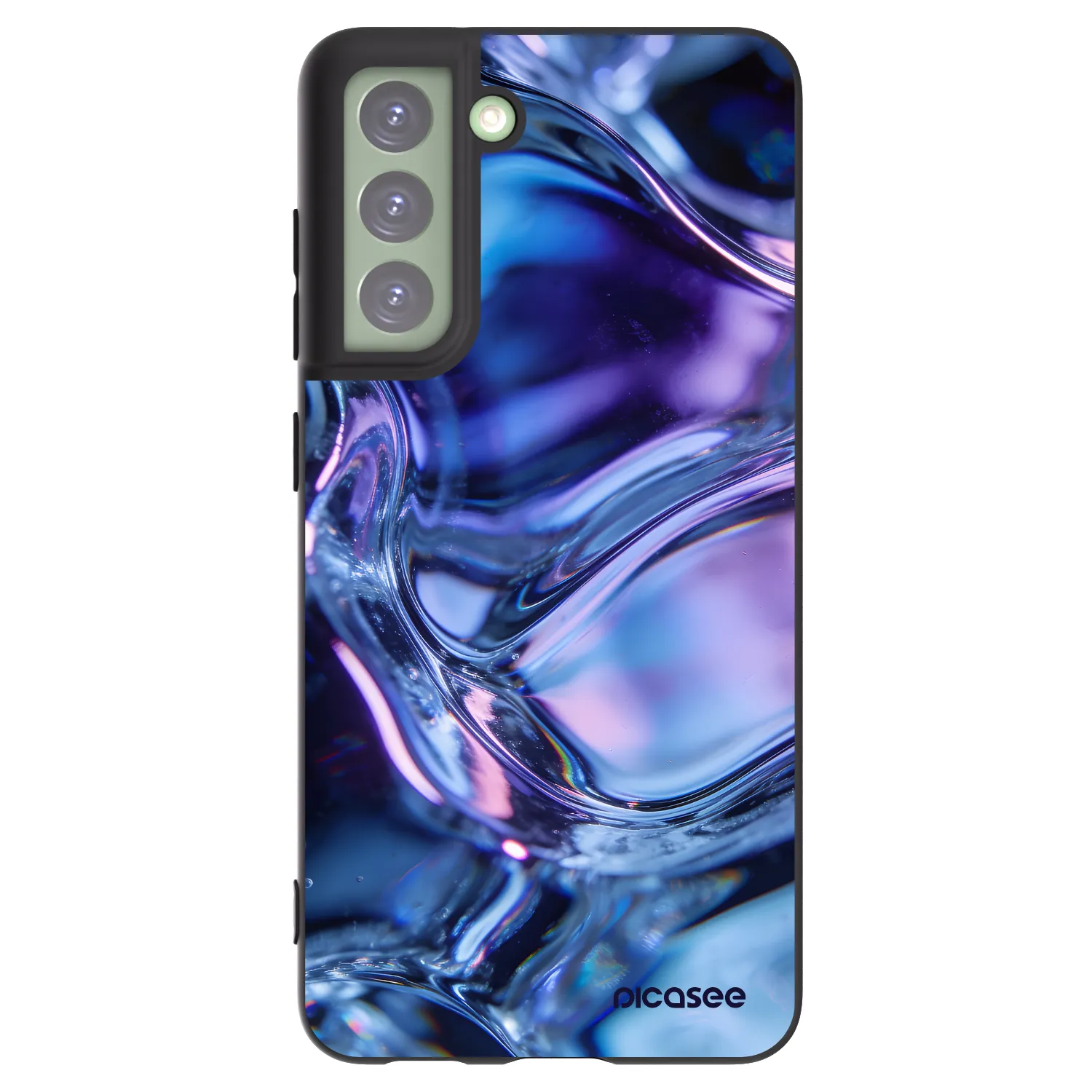 Picasee Samsung Galaxy S21 FE 5G Hülle - Schwarzes Silikon - Iris liquid