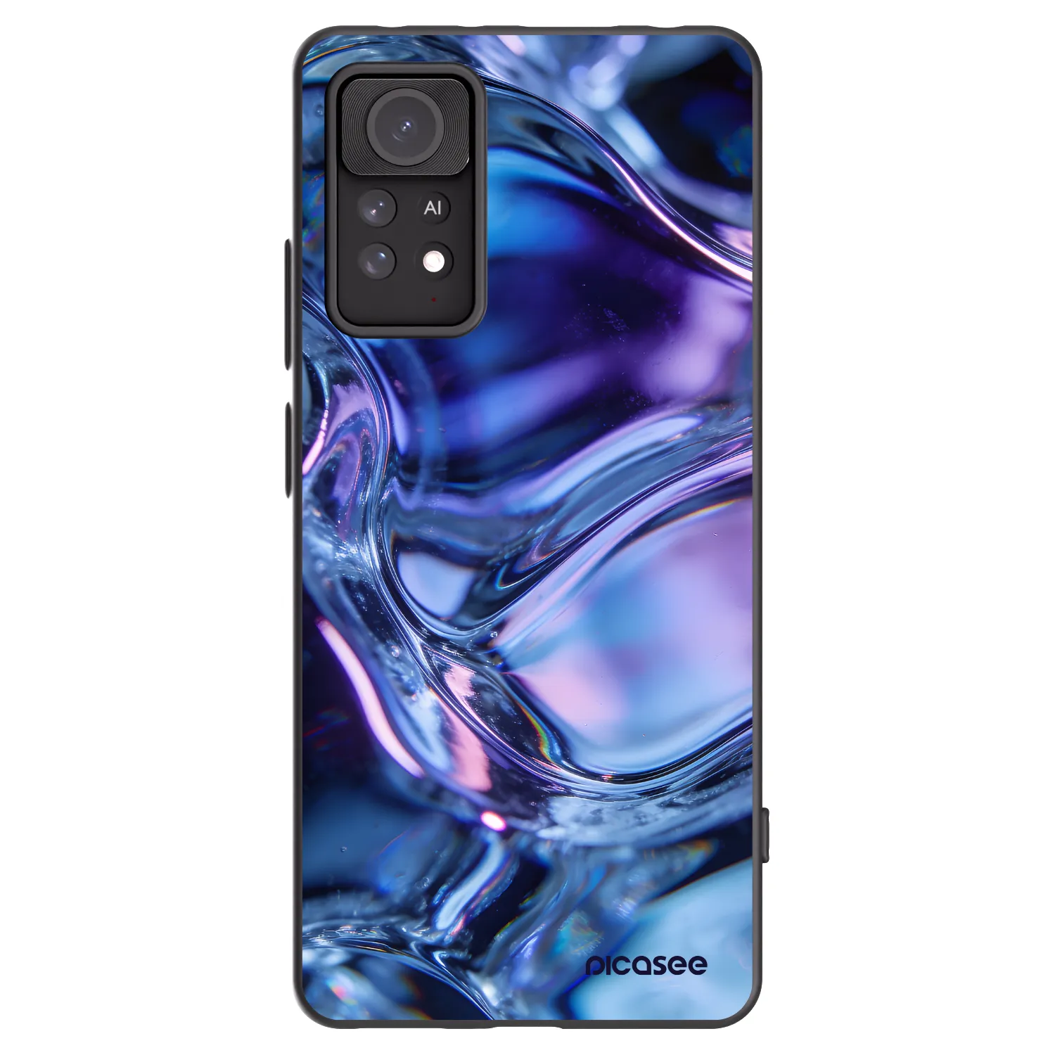 Picasee Xiaomi Redmi Note 11 Pro 5G Hülle - Schwarzes Silikon - Iris liquid