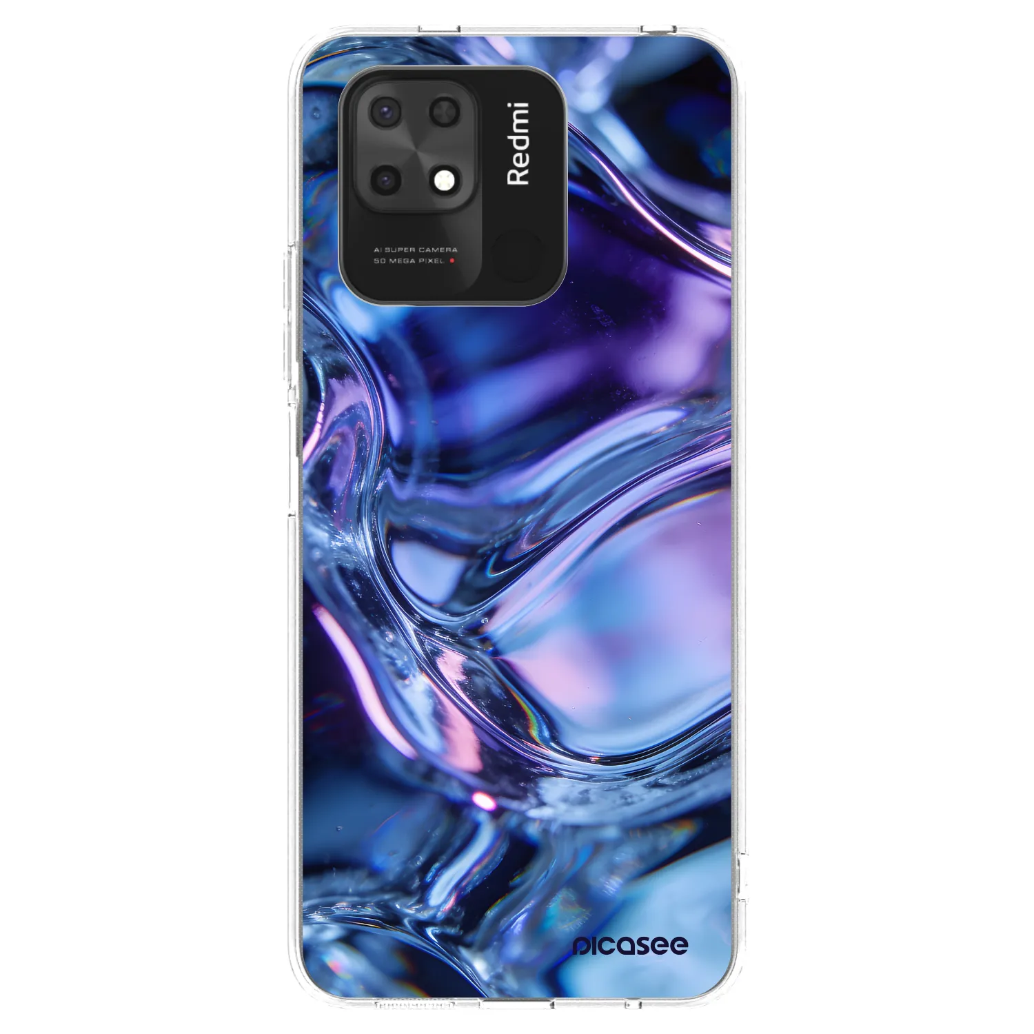 Picasee Xiaomi Redmi 10C Hülle - Transparentes Silikon - Iris liquid