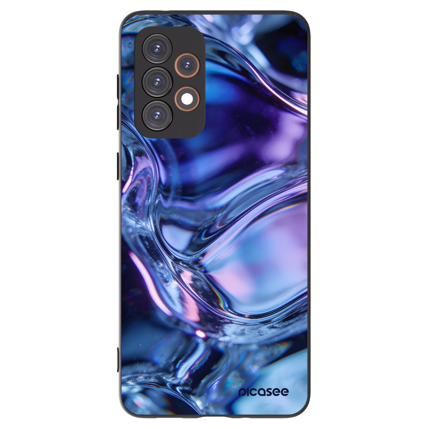 Picasee Samsung Galaxy A33 5G A336 Hülle - Schwarzes Silikon - Iris liquid