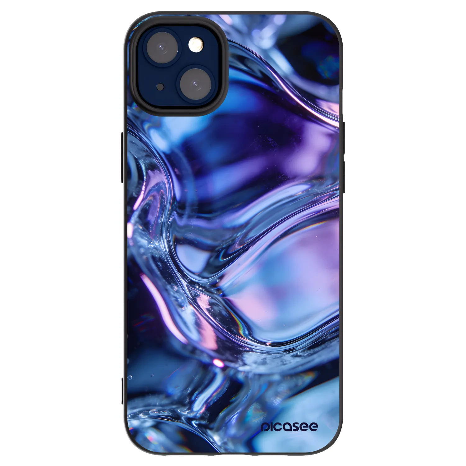 Picasee Apple iPhone 14 Plus Hülle - Schwarzes Silikon - Iris liquid