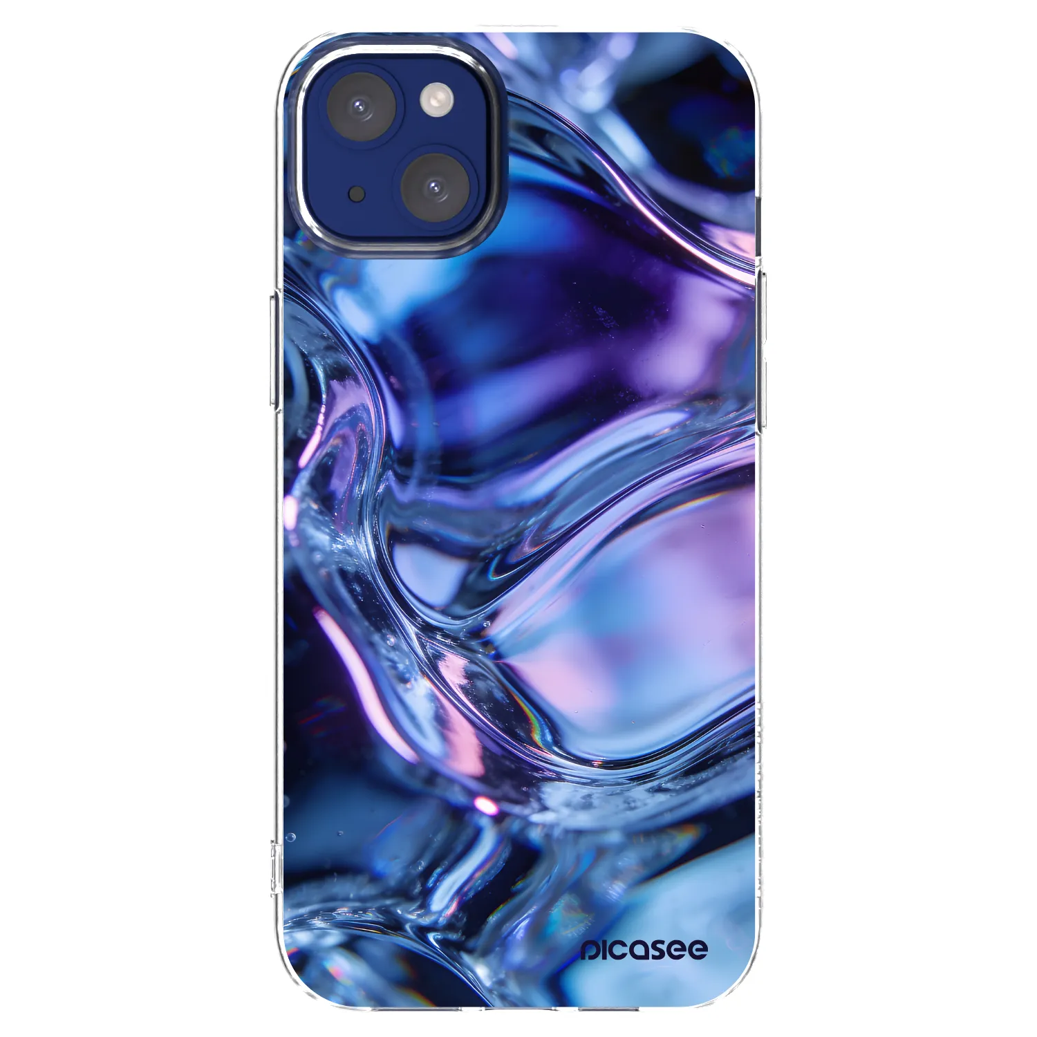 Picasee Apple iPhone 14 Plus Hülle - Transparentes Silikon - Iris liquid