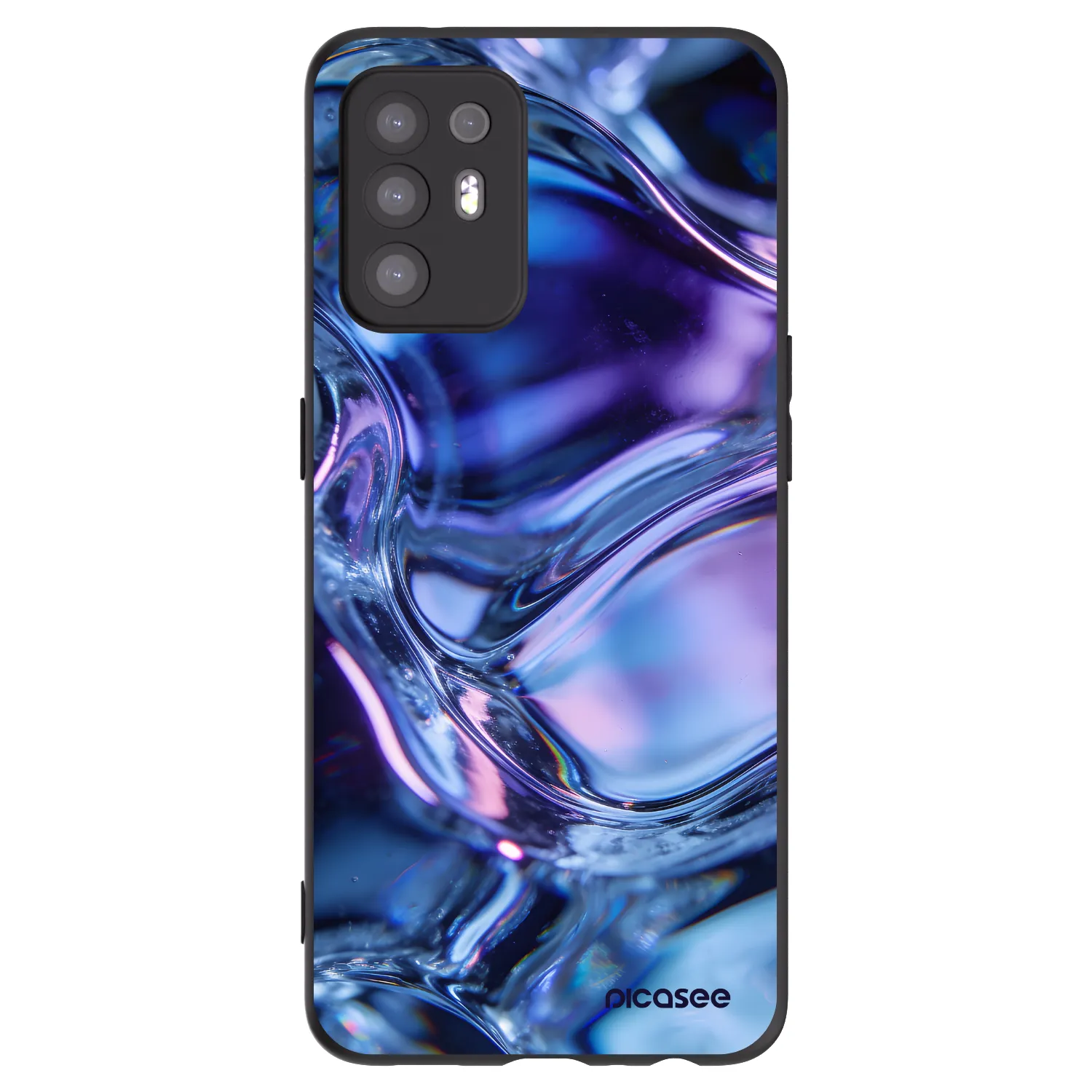 Picasee OPPO A94 5G Hülle - Schwarzes Silikon - Iris liquid