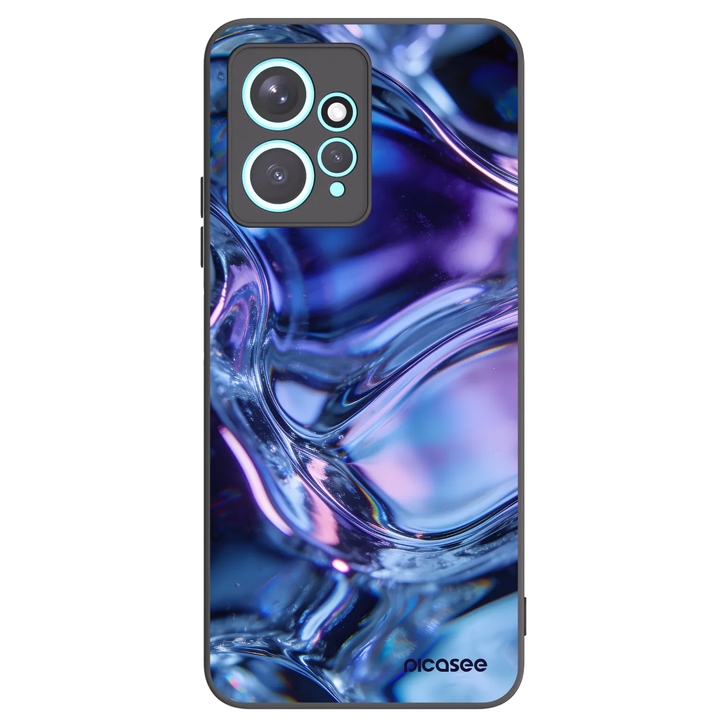 Picasee Xiaomi Redmi Note 12 4G Hülle - Schwarzes Silikon - Iris liquid