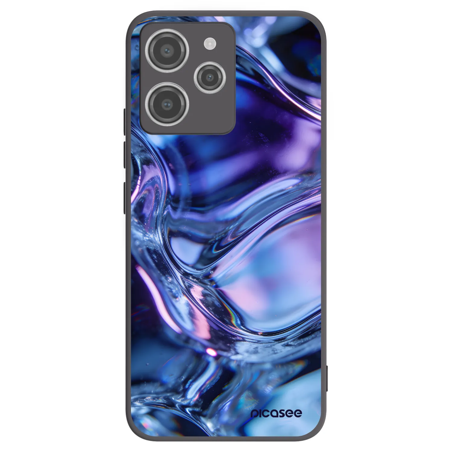 Picasee Xiaomi Redmi 12 4G Hülle - Schwarzes Silikon - Iris liquid
