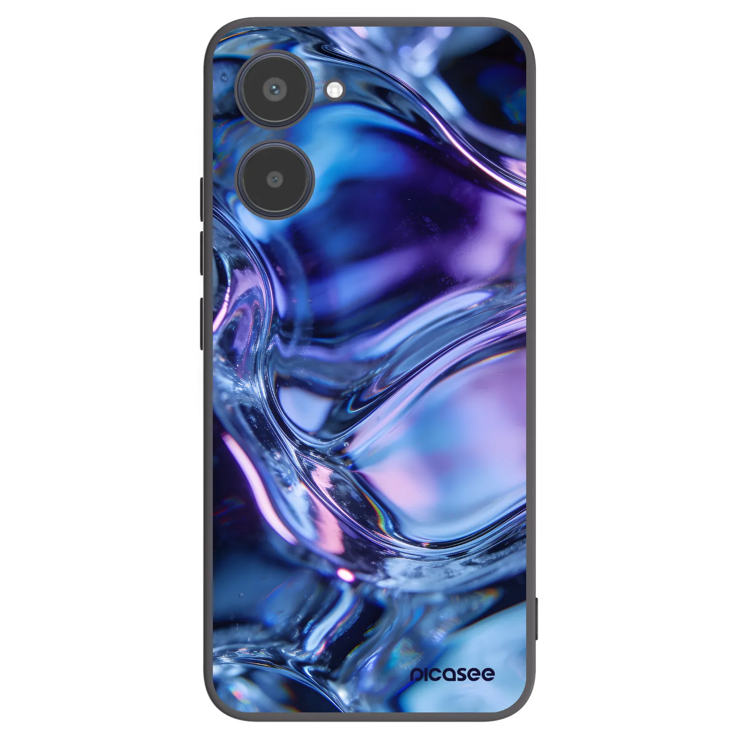 Picasee Realme 10 4G Hülle - Schwarzes Silikon - Iris liquid
