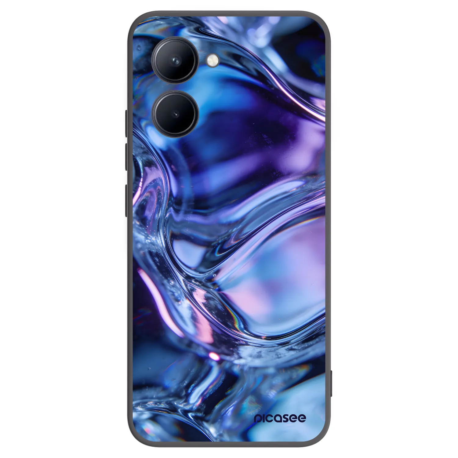 Picasee Realme C33 (2023) Hülle - Schwarzes Silikon - Iris liquid