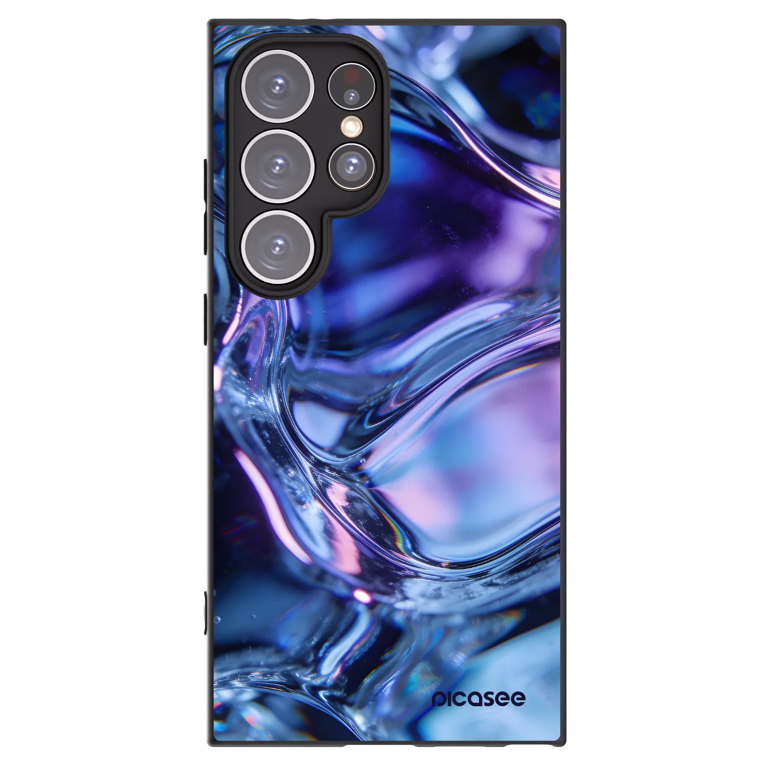 Picasee Samsung Galaxy S24 Ultra S928B 5G Hülle - Schwarzes Silikon - Iris liquid