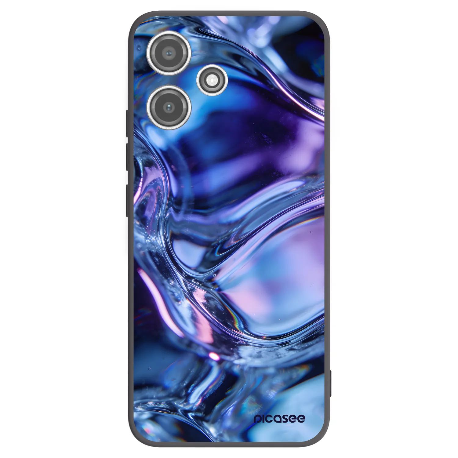 Picasee Xiaomi Redmi 12 5G Hülle - Schwarzes Silikon - Iris liquid