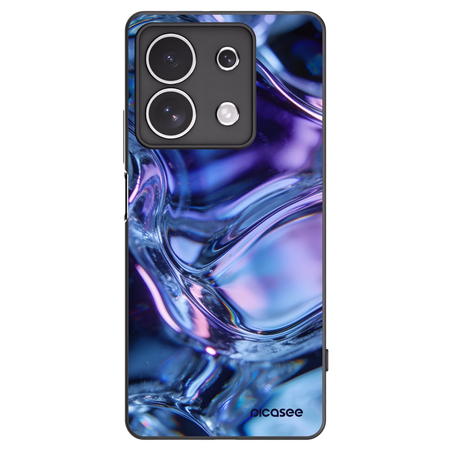 Picasee Xiaomi Redmi Note 13 4G Hülle - Schwarzes Silikon - Iris liquid