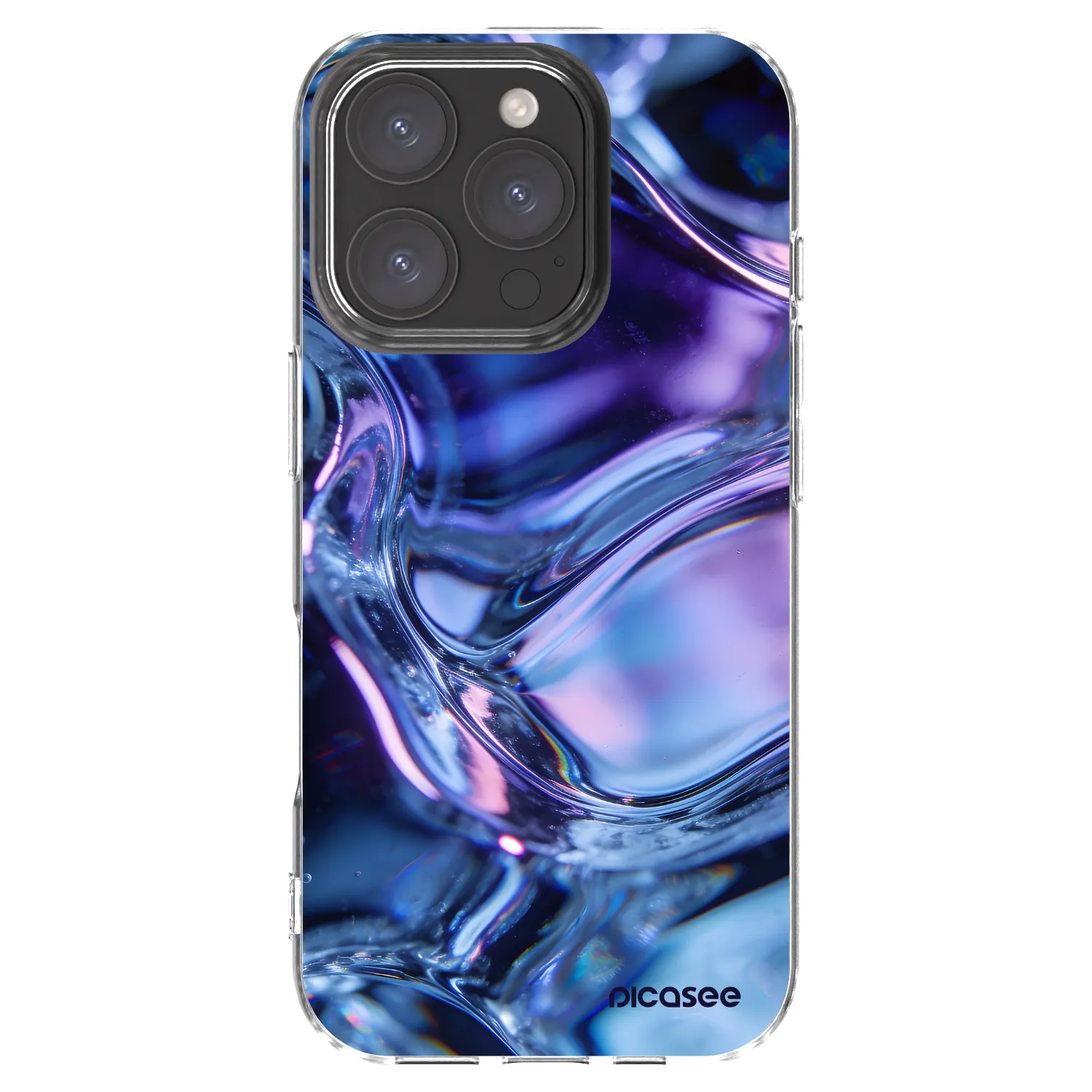 Picasee Apple iPhone 16 Pro Hülle - Transparentes Silikon - Iris liquid