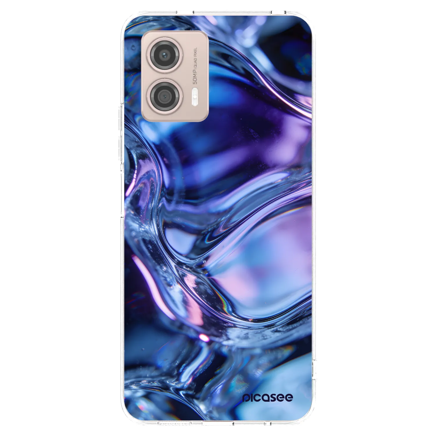 Picasee Motorola Moto G53 5G Hülle - Transparentes Silikon - Iris liquid