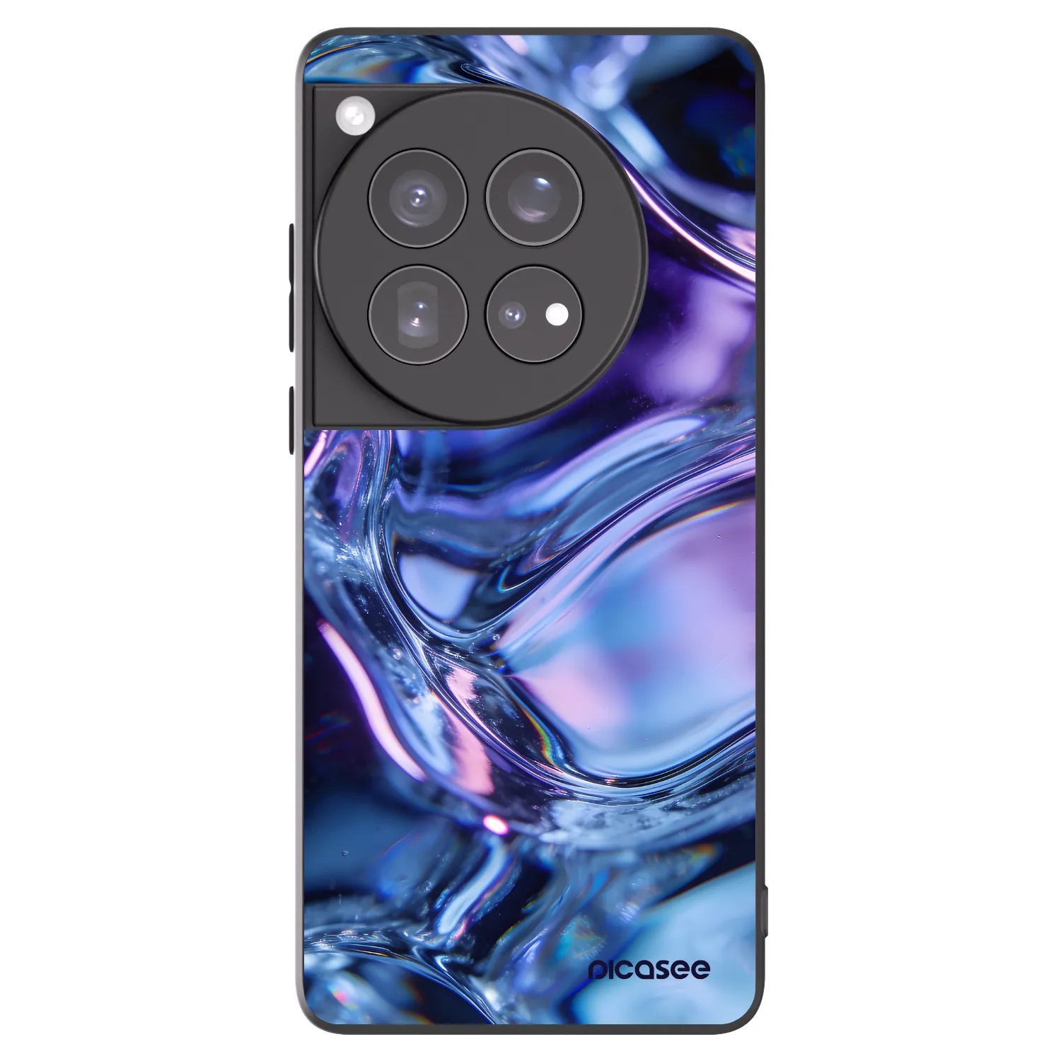 Picasee OnePlus 12 5G Hülle - Schwarzes Silikon - Iris liquid