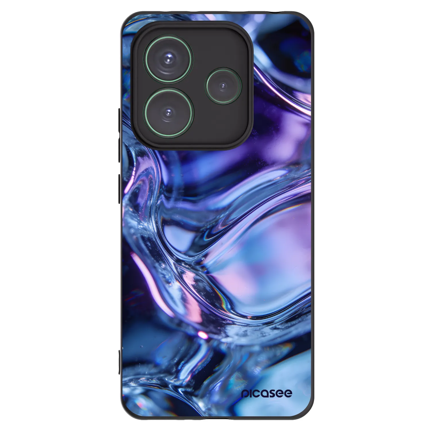 Picasee Xiaomi Redmi Note 14 5G Hülle - Schwarzes Silikon - Iris liquid