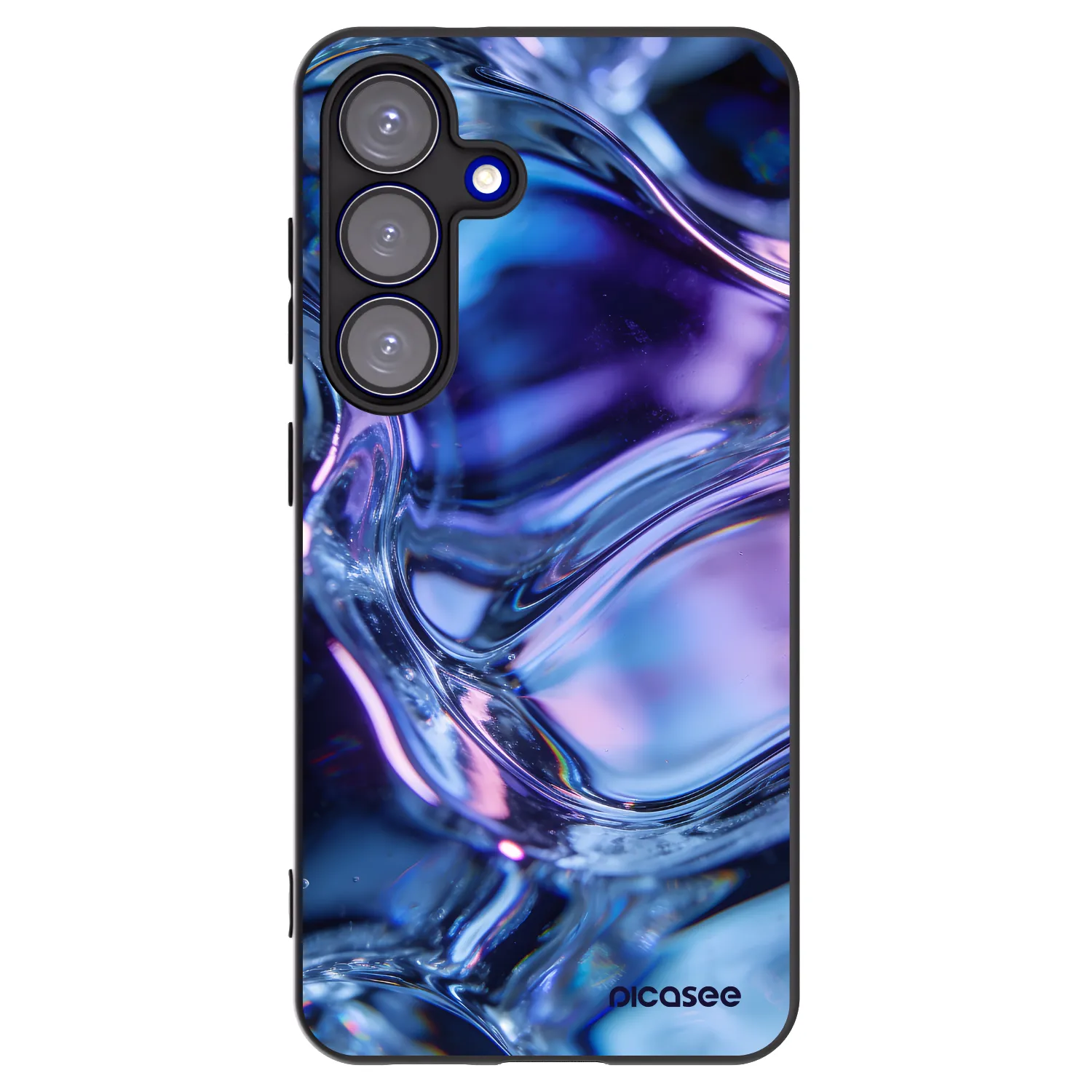 Picasee Samsung Galaxy S25 5G Hülle - Schwarzes Silikon - Iris liquid