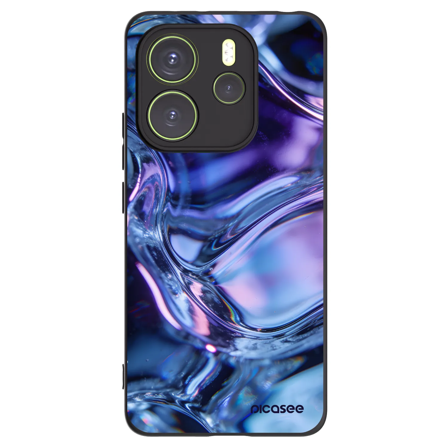 Picasee Xiaomi Redmi Note 14 4G Hülle - Schwarzes Silikon - Iris liquid