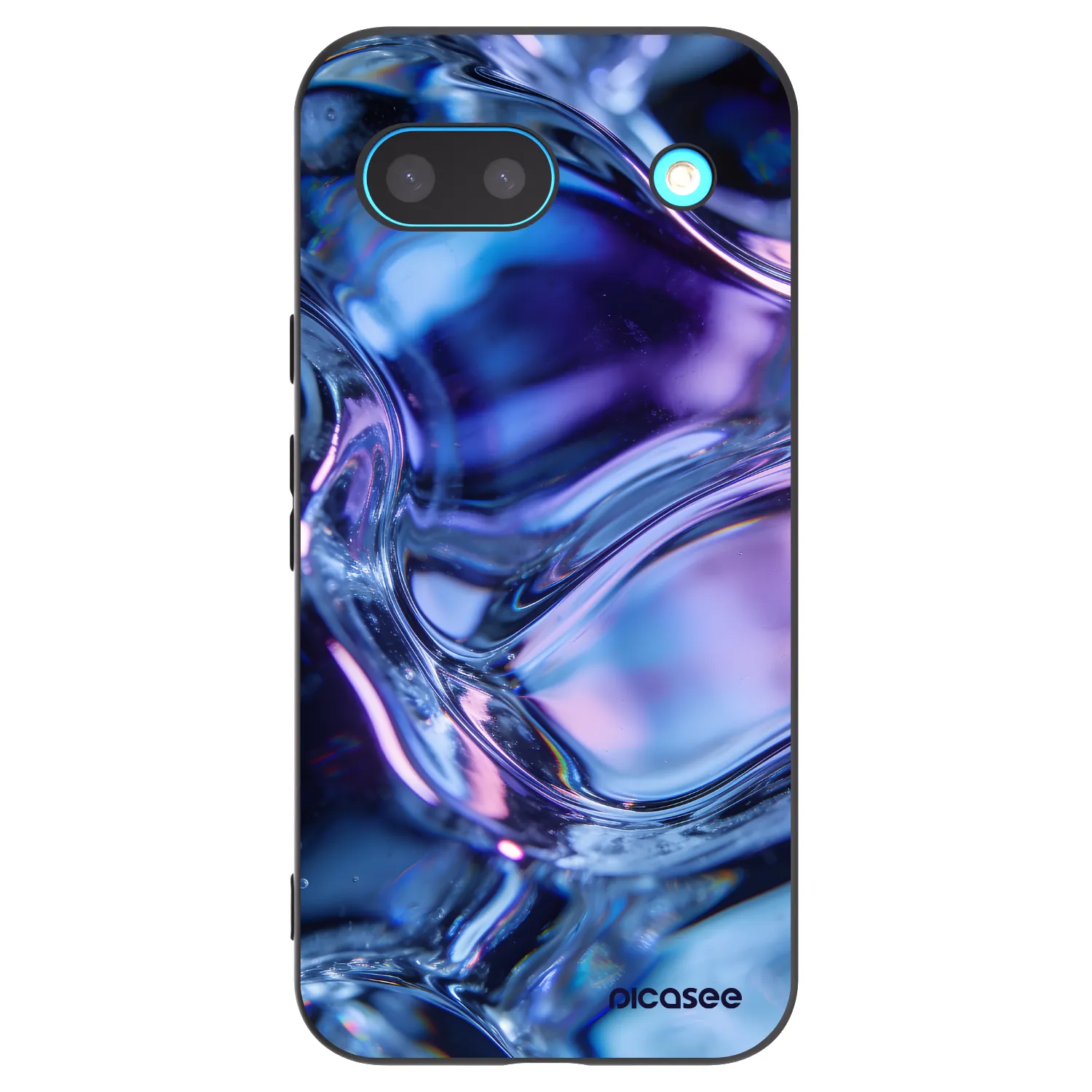 Picasee Google Pixel 8a Hülle - Schwarzes Silikon - Iris liquid
