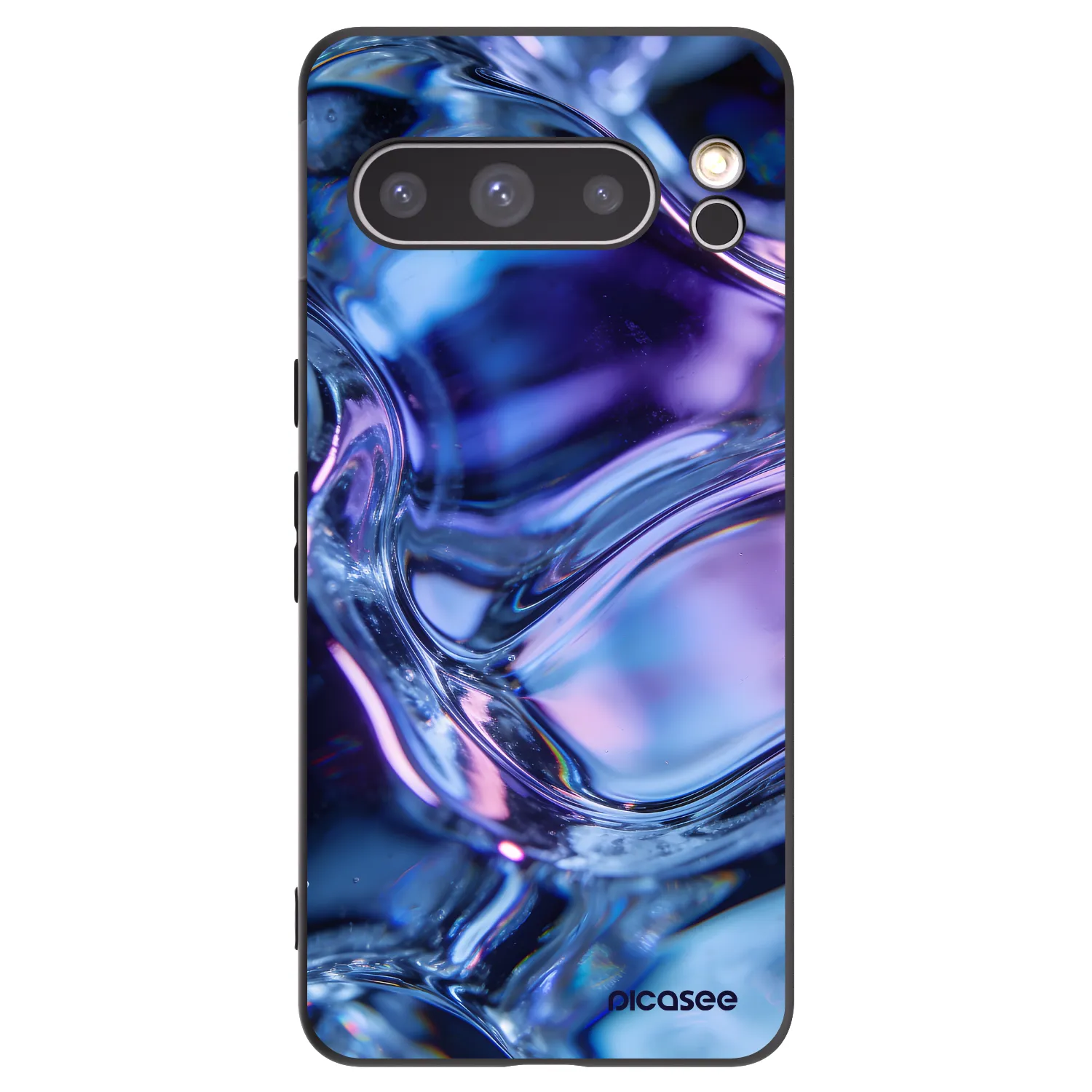Picasee Google Pixel 8 Pro Hülle - Schwarzes Silikon - Iris liquid