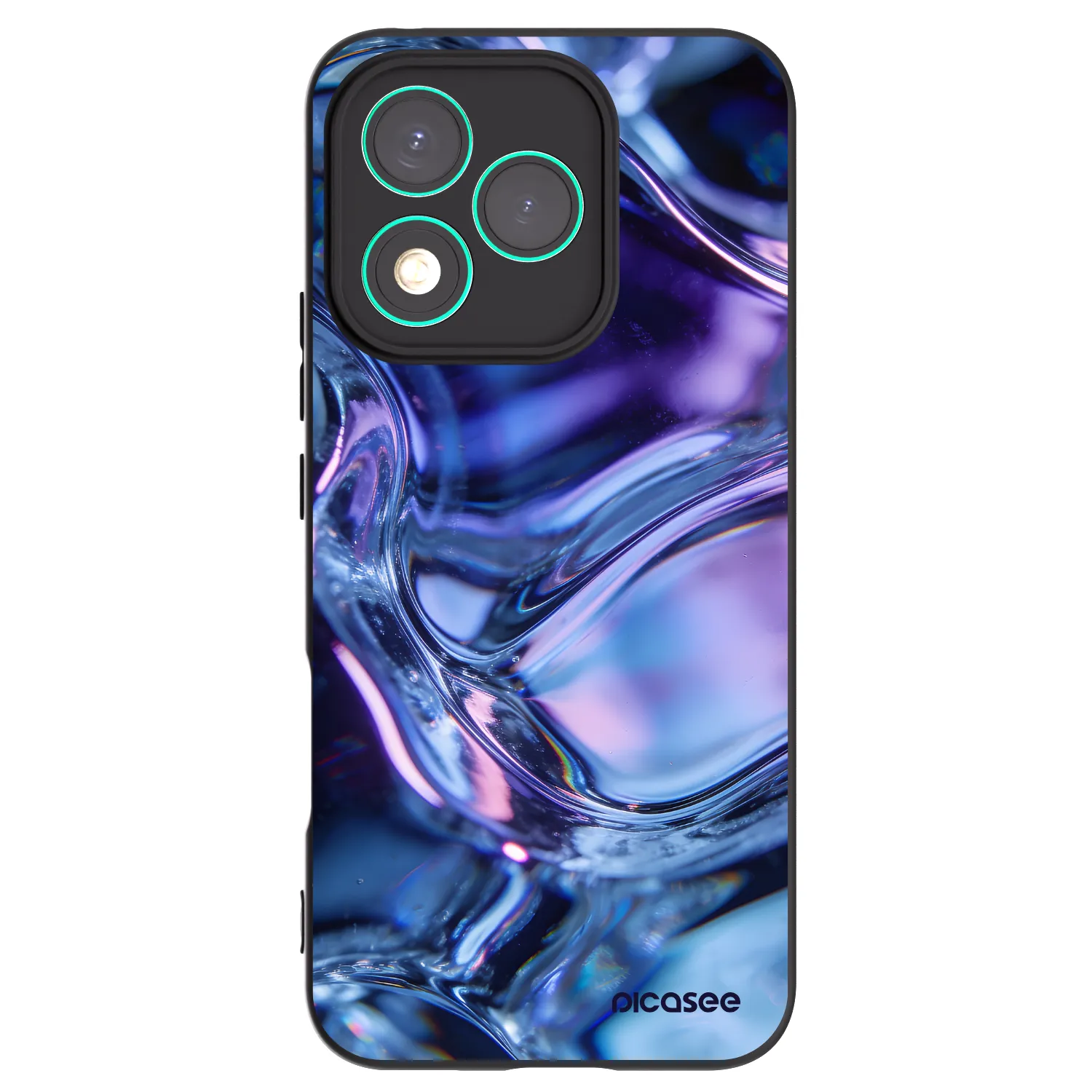 Picasee Honor 400 Lite 5G Hülle - Schwarzes Silikon - Iris liquid
