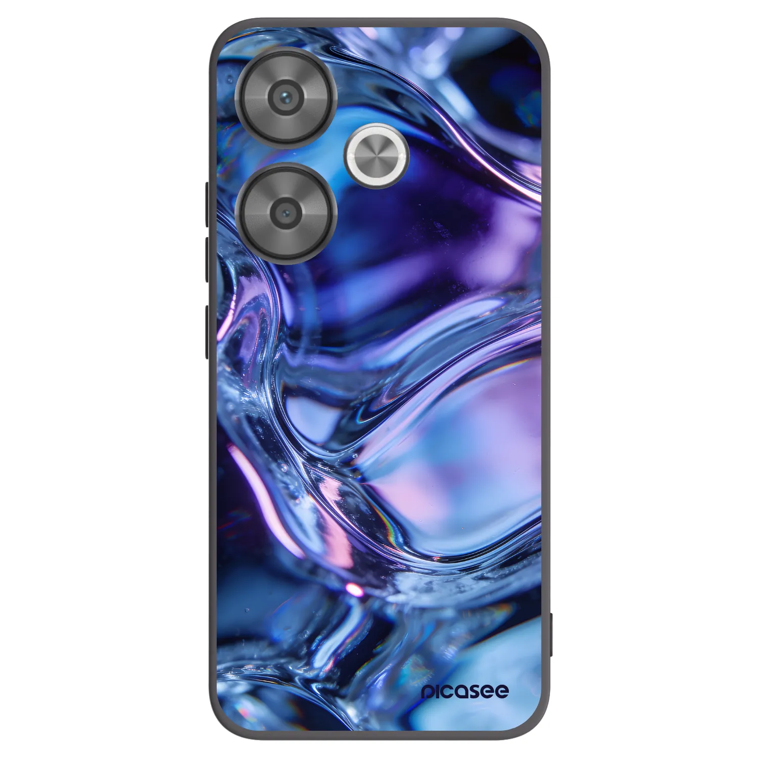 Picasee Xiaomi Poco F6 Hülle - Schwarzes Silikon - Iris liquid