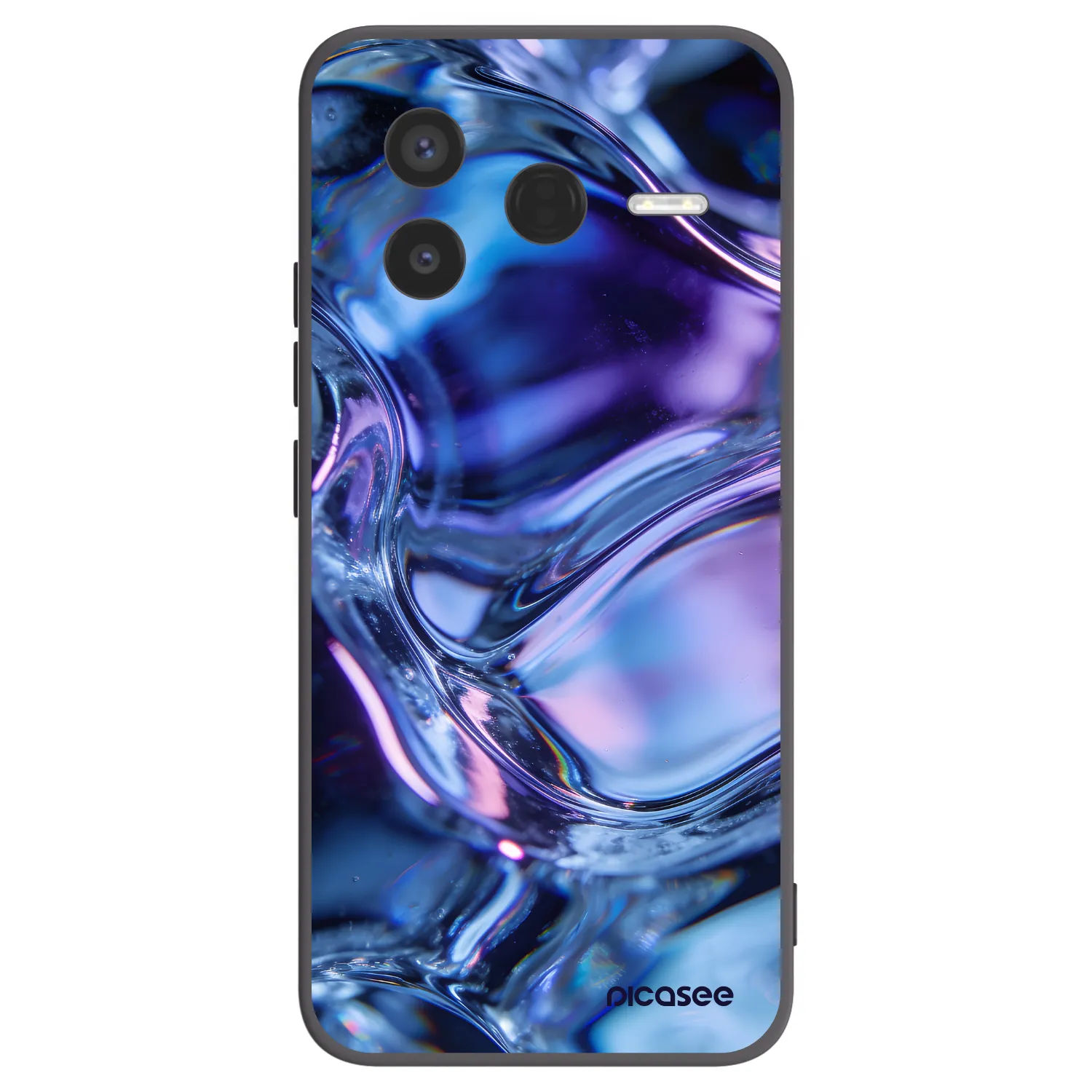 Picasee Xiaomi Poco F7 Pro 5G Hülle - Schwarzes Silikon - Iris liquid