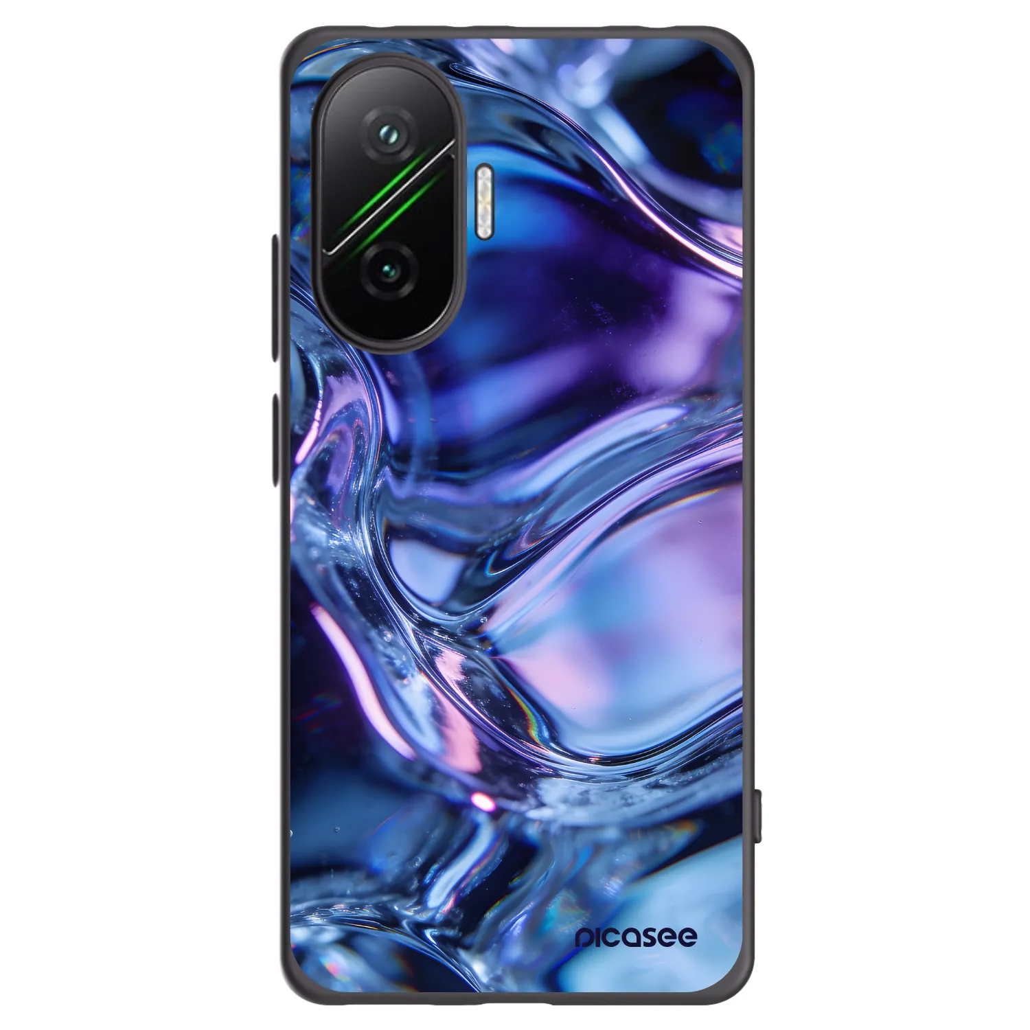 Picasee Xiaomi Poco F7 5G Hülle - Schwarzes Silikon - Iris liquid