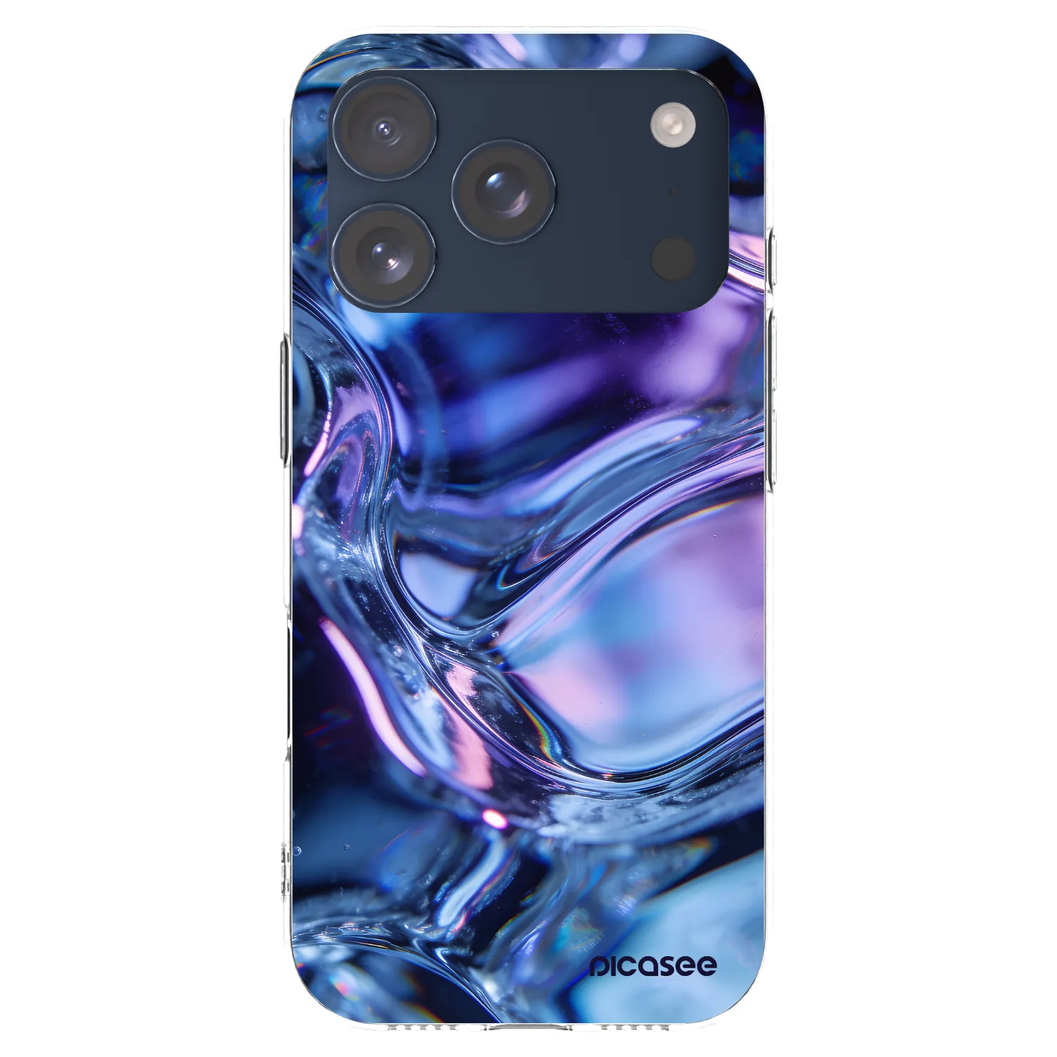 Picasee Apple iPhone 17 Pro Hülle - Transparentes Silikon - Iris liquid