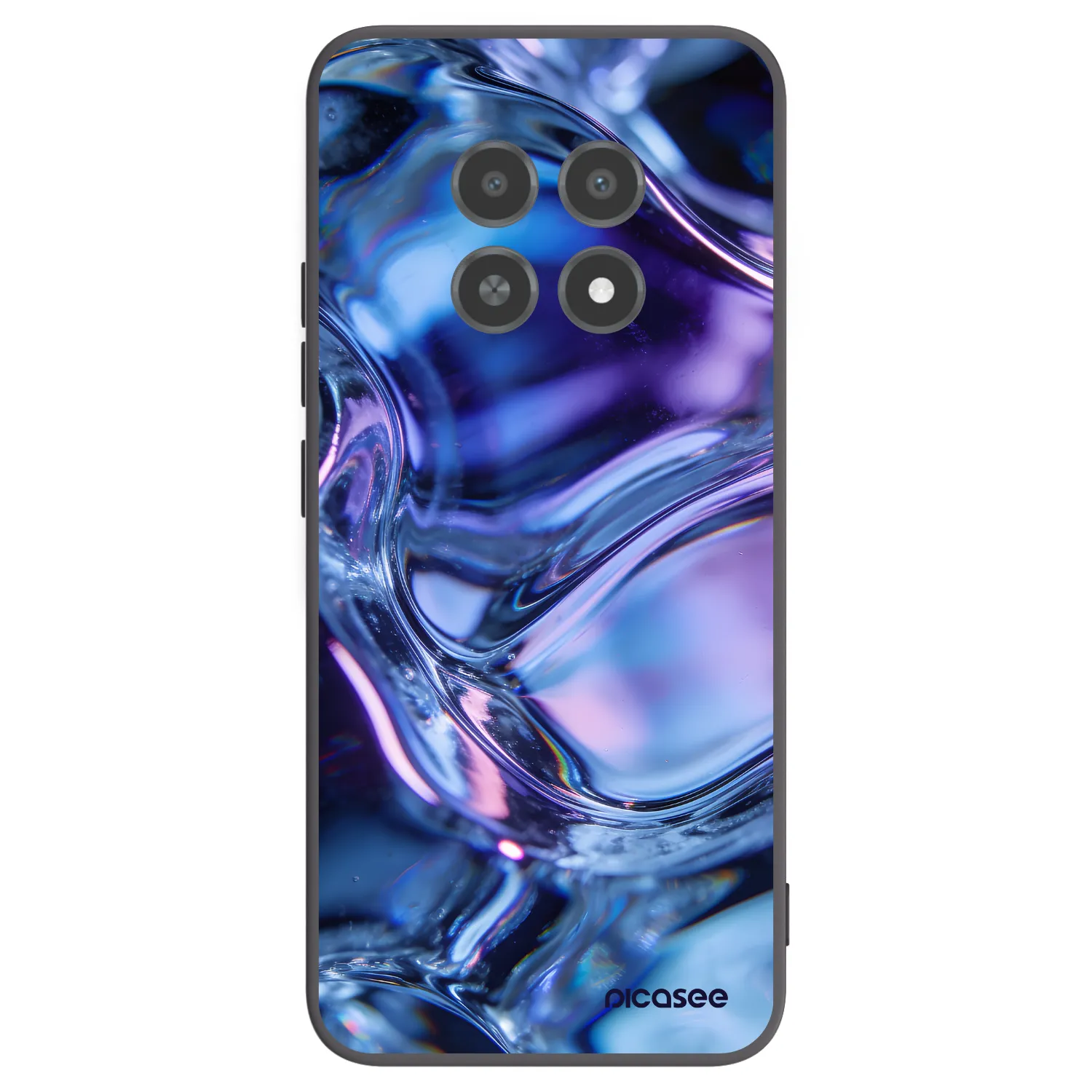 Picasee Realme 12X Hülle - Schwarzes Silikon - Iris liquid