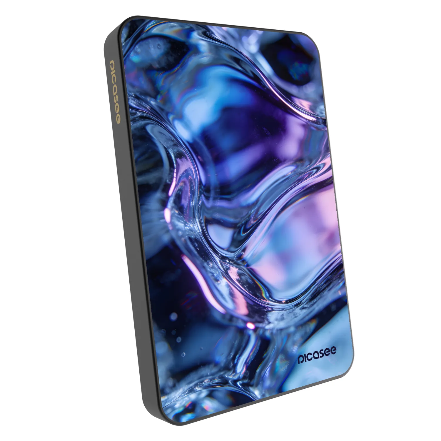 Picasee Powerbank mit MagSafe 5 000 mAh Grau - Iris liquid