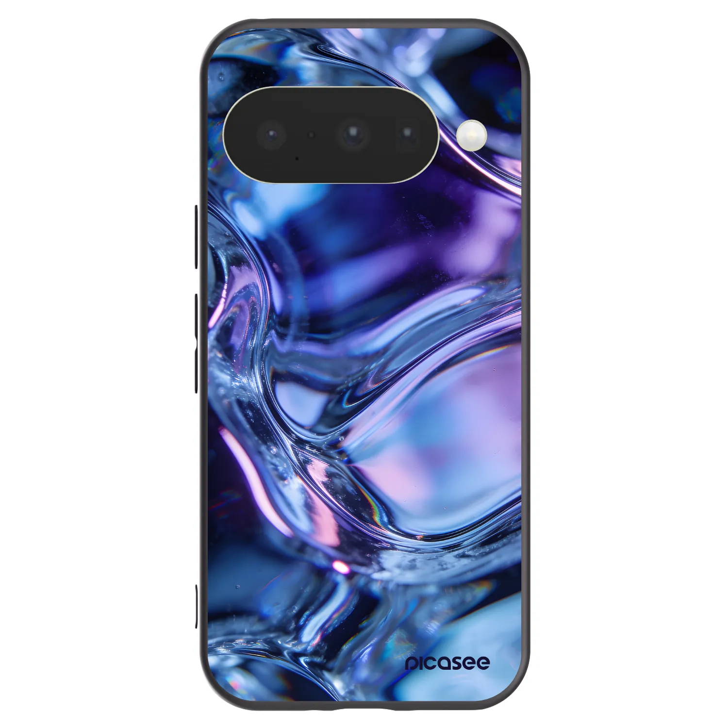 Picasee Google Pixel 10 Hülle - Schwarzes Silikon - Iris liquid