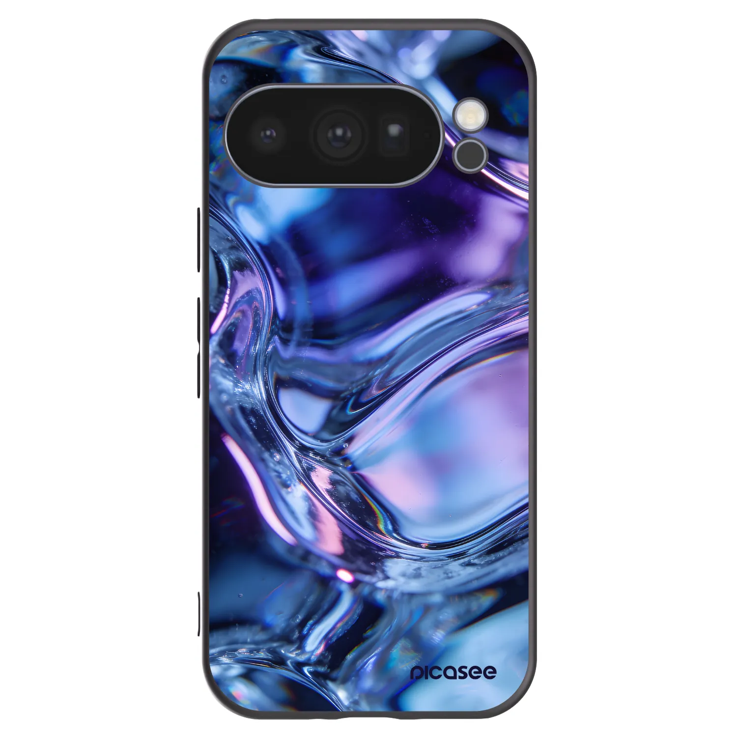 Picasee Google Pixel 10 Pro Hülle - Schwarzes Silikon - Iris liquid