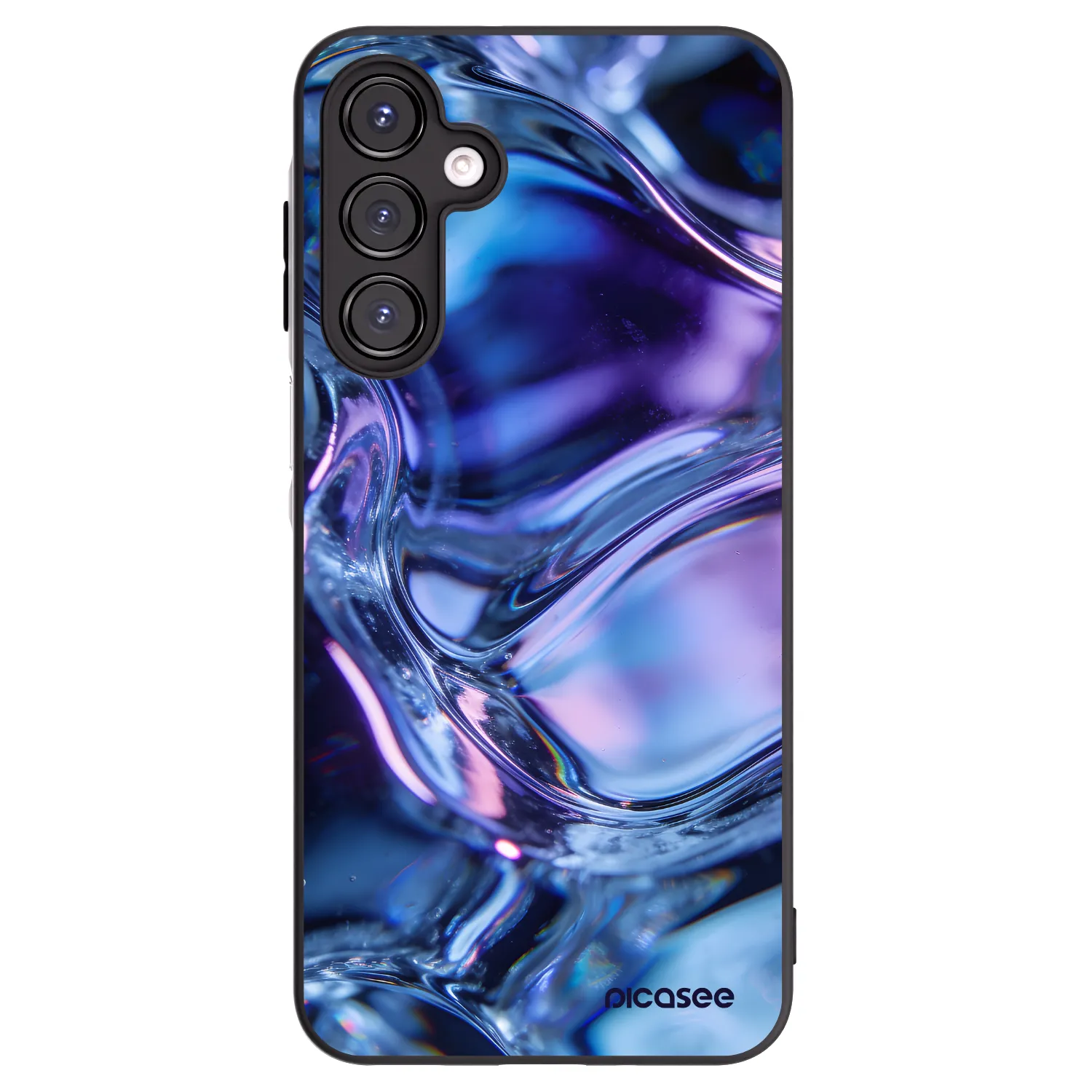 Picasee Samsung Galaxy A16 4G Hülle - Schwarzes Silikon - Iris liquid
