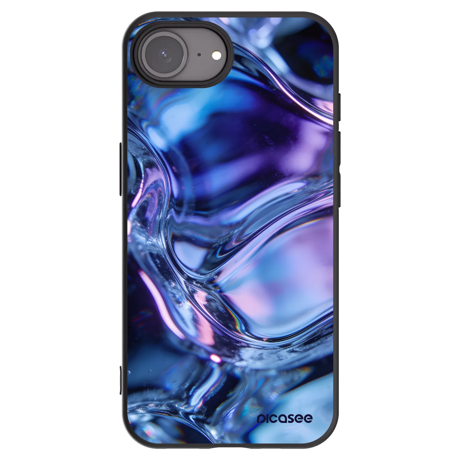 Picasee Apple iPhone 17e Hülle - Schwarzes Silikon - Iris liquid