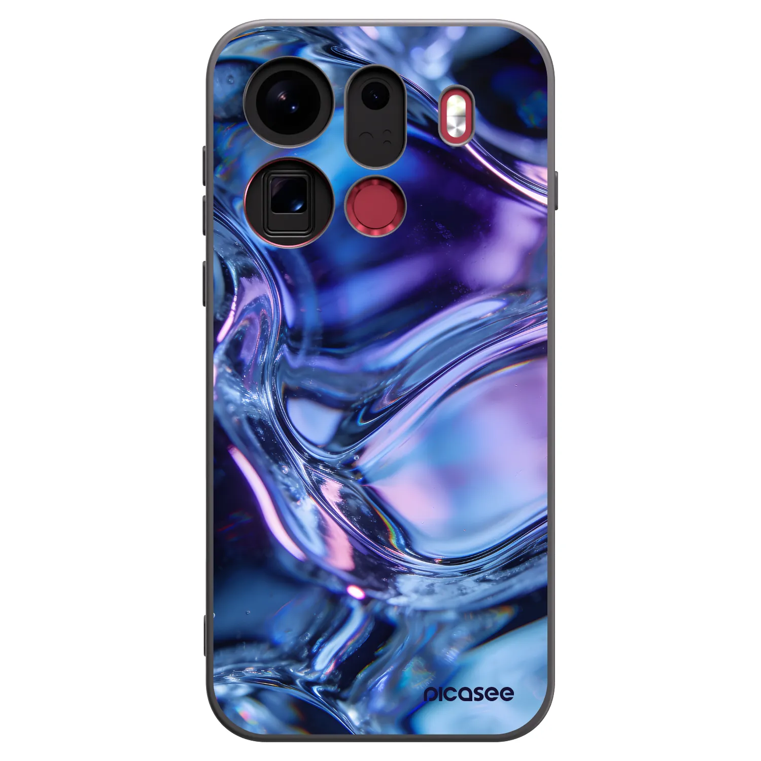 Picasee OPPO Find X9 Pro Hülle - Schwarzes Silikon - Iris liquid