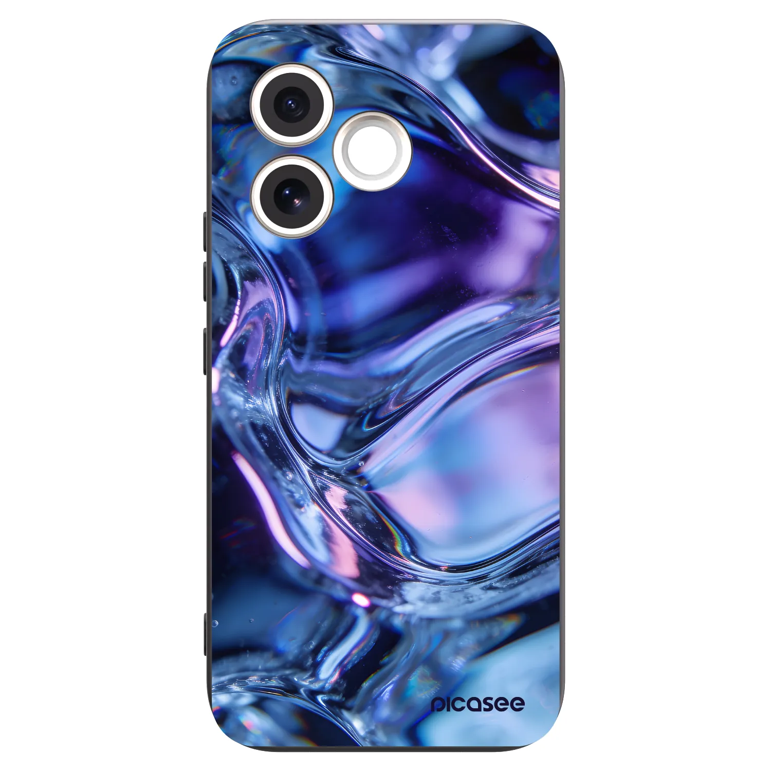Picasee Honor 600 Lite Hülle - Schwarzes Silikon - Iris liquid