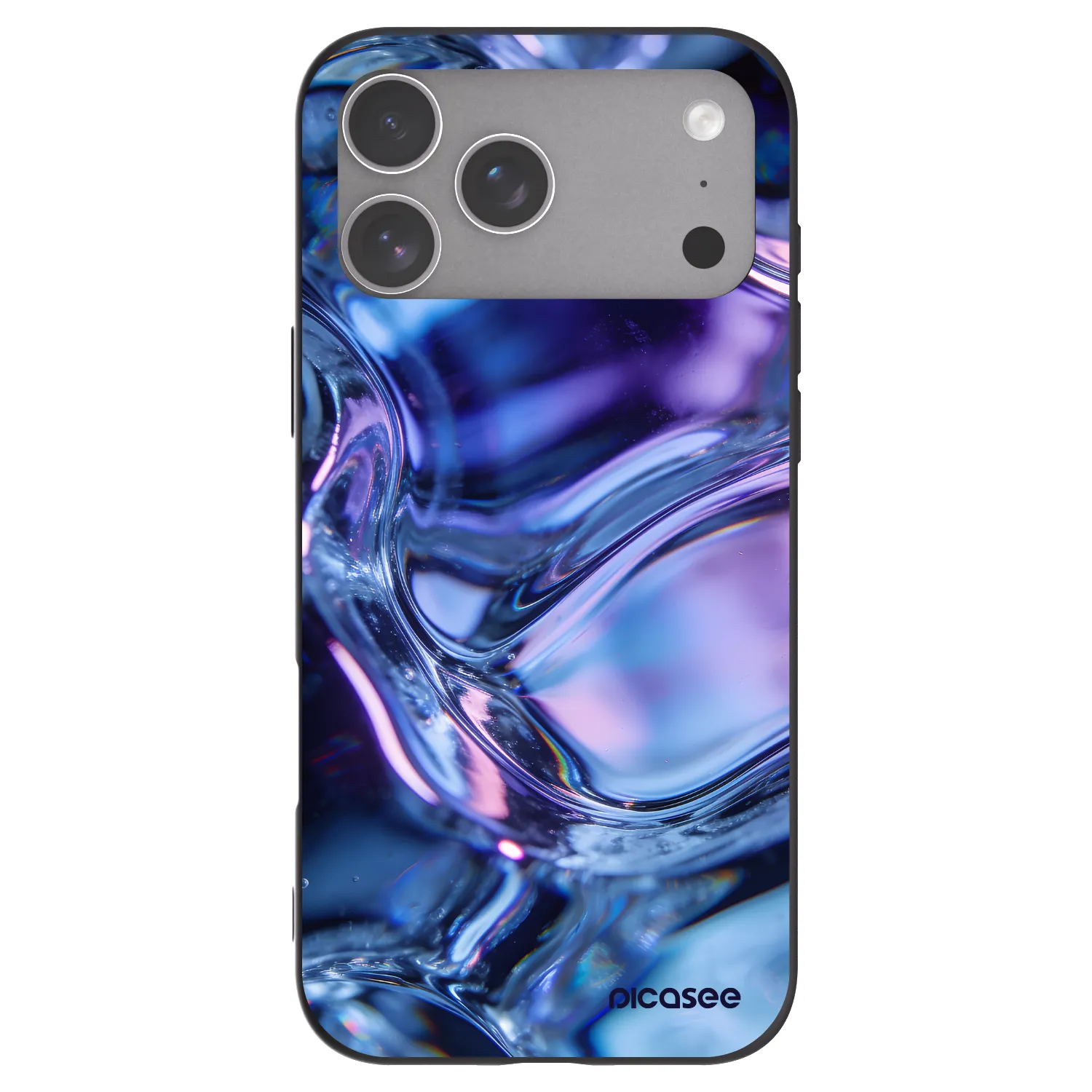 Picasee Apple iPhone 18 Pro Max Hülle - Schwarzes Silikon - Iris liquid