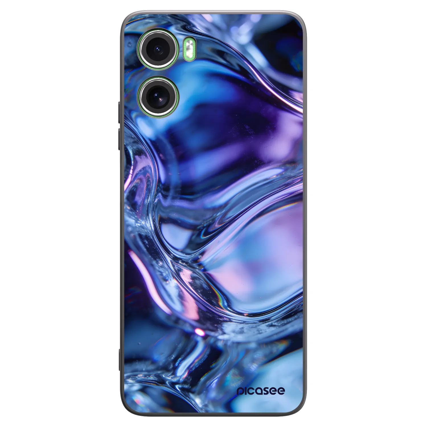 Picasee Motorola Moto G06 Hülle - Schwarzes Silikon - Iris liquid