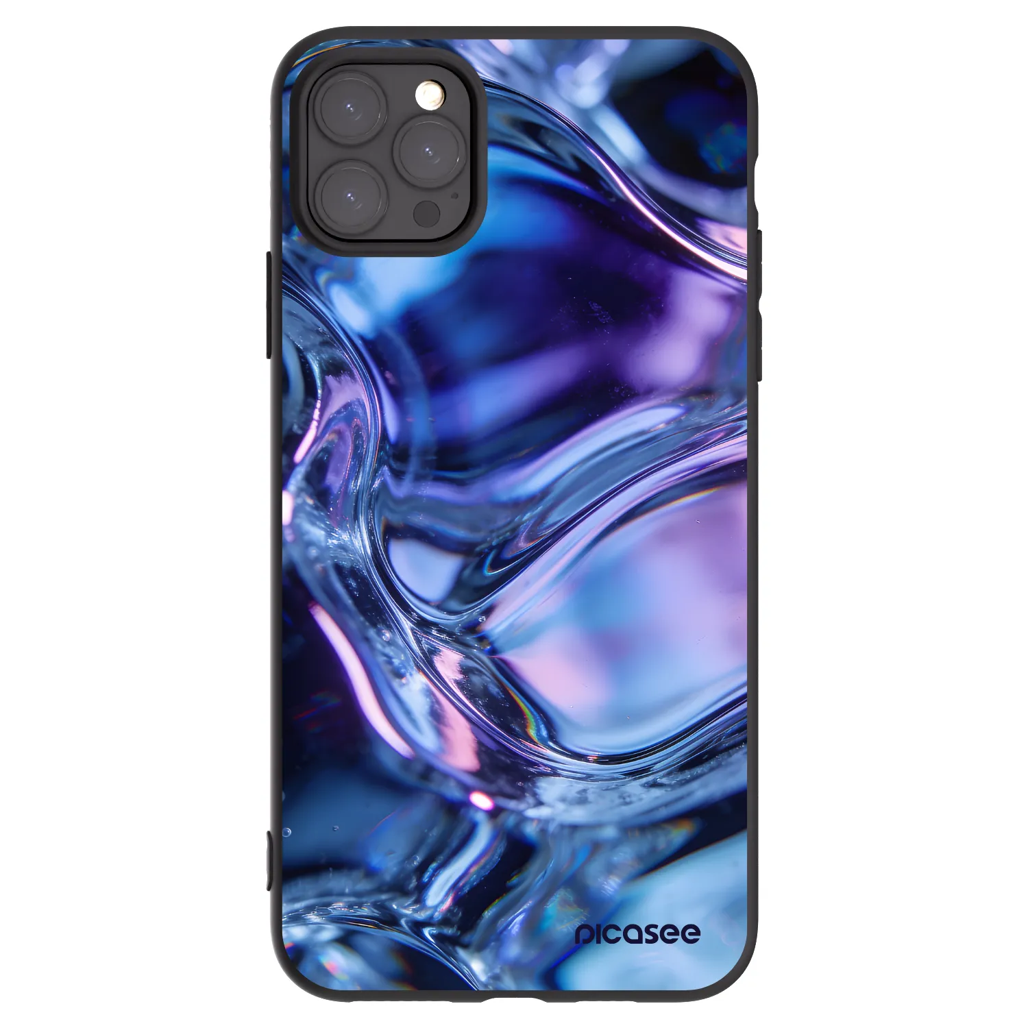Picasee Apple iPhone 11 Pro Max Hülle - Schwarzes Silikon - Iris liquid